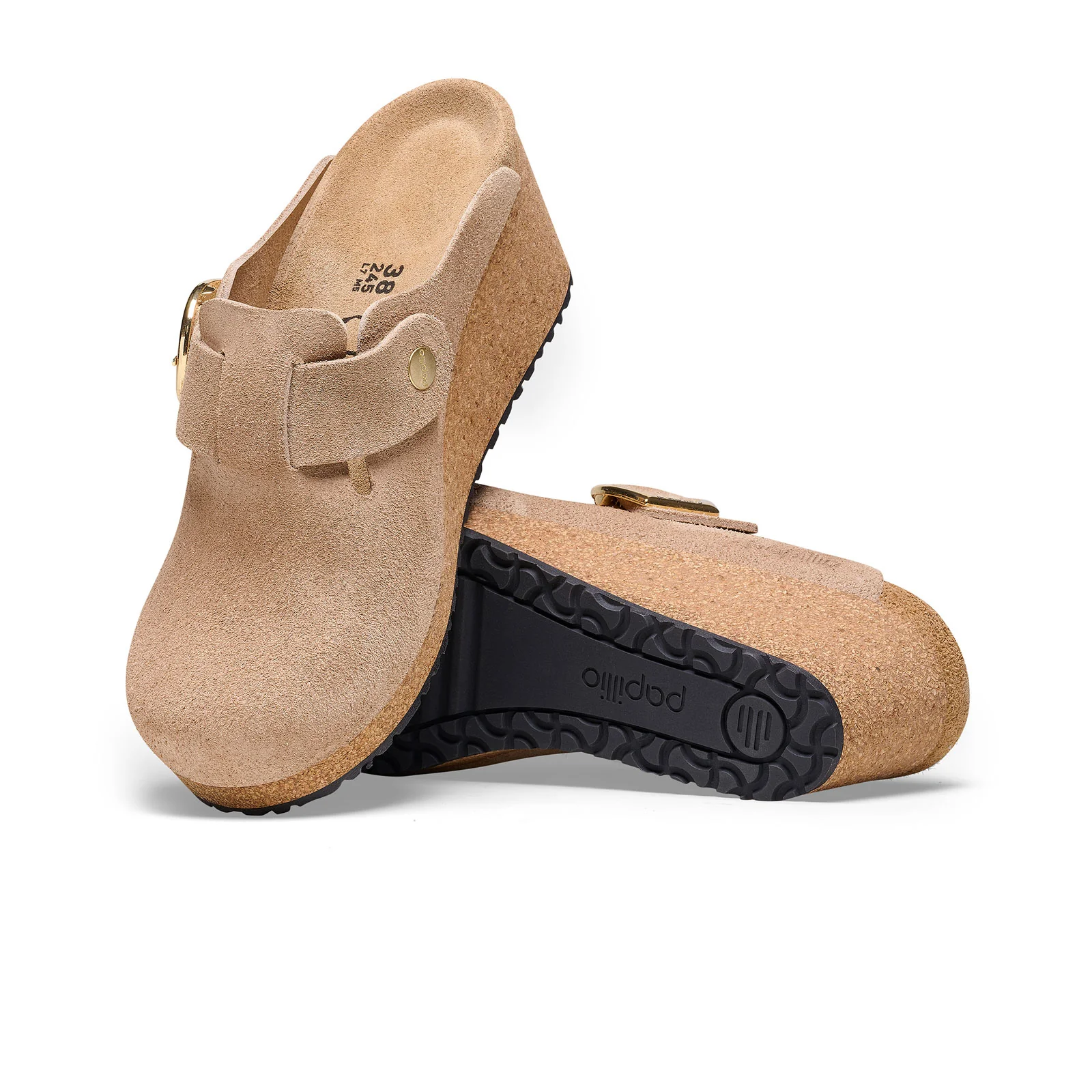 Birkenstock Fanny Ring-Buckle Narrow Wedge Clog (Women) - Warm Sand Suede - Image 3