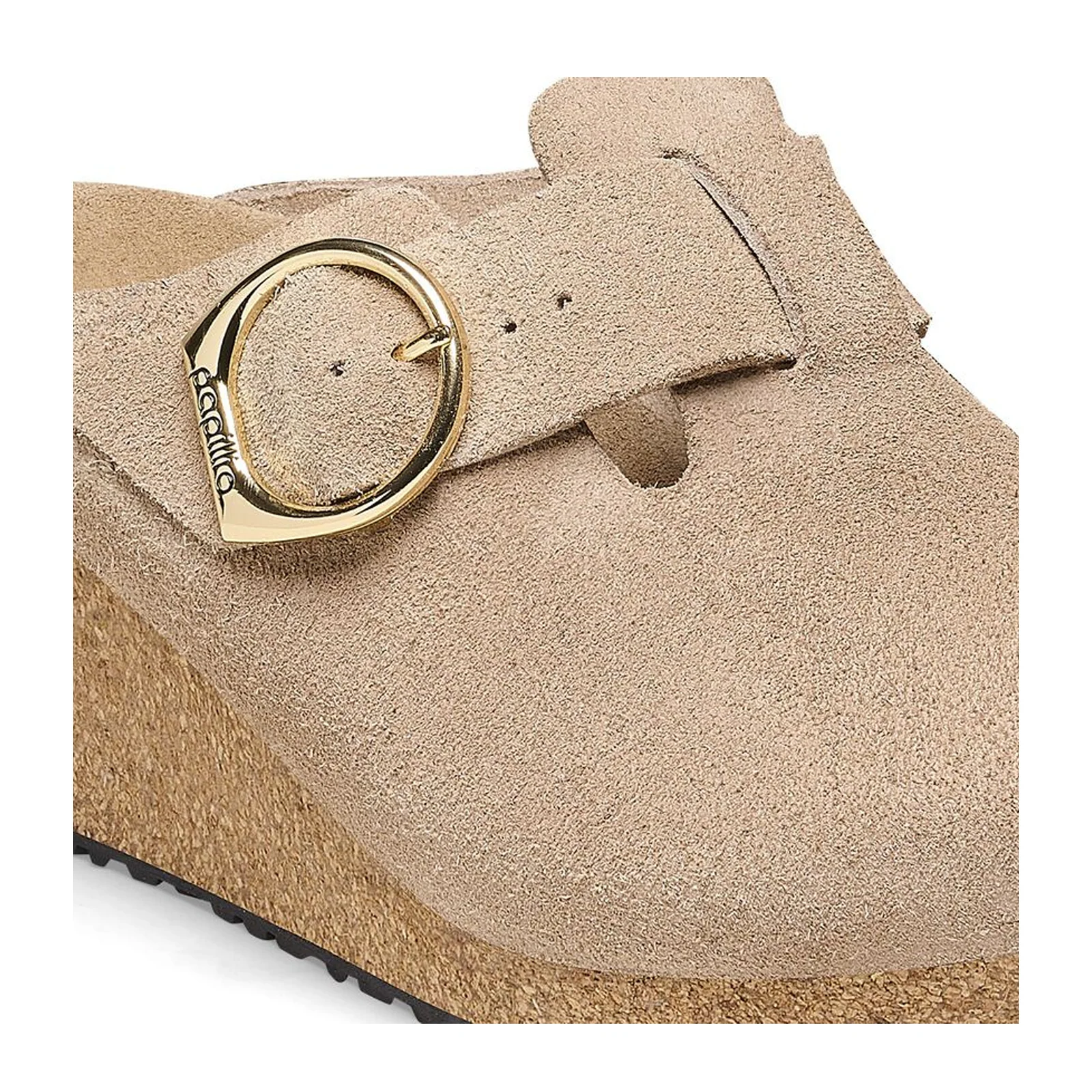 Birkenstock Fanny Ring-Buckle Narrow Wedge Clog (Women) - Warm Sand Suede - Image 5