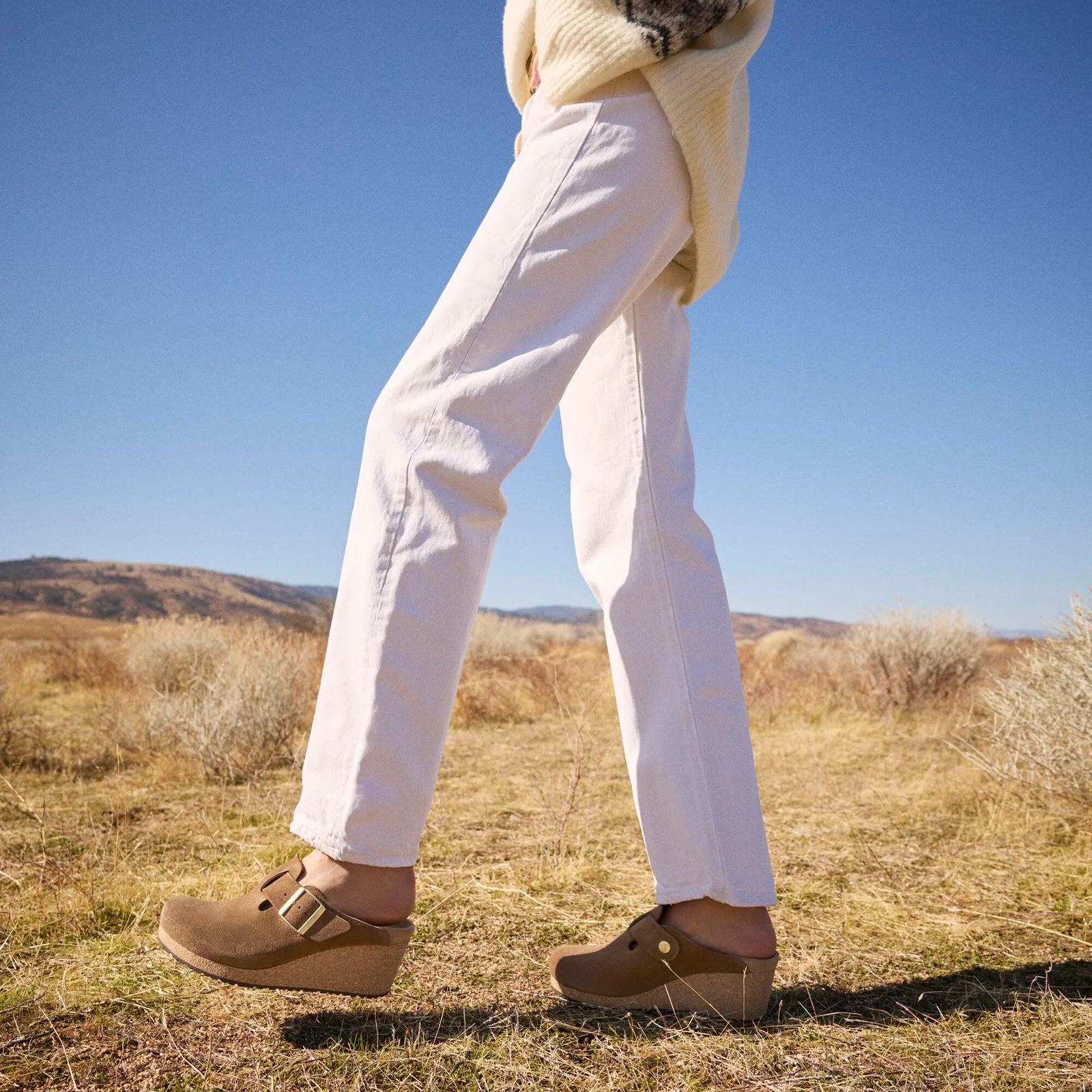 Birkenstock Fanny Narrow Wedge Clog (Women) - Dark Tea Suede - Image 10