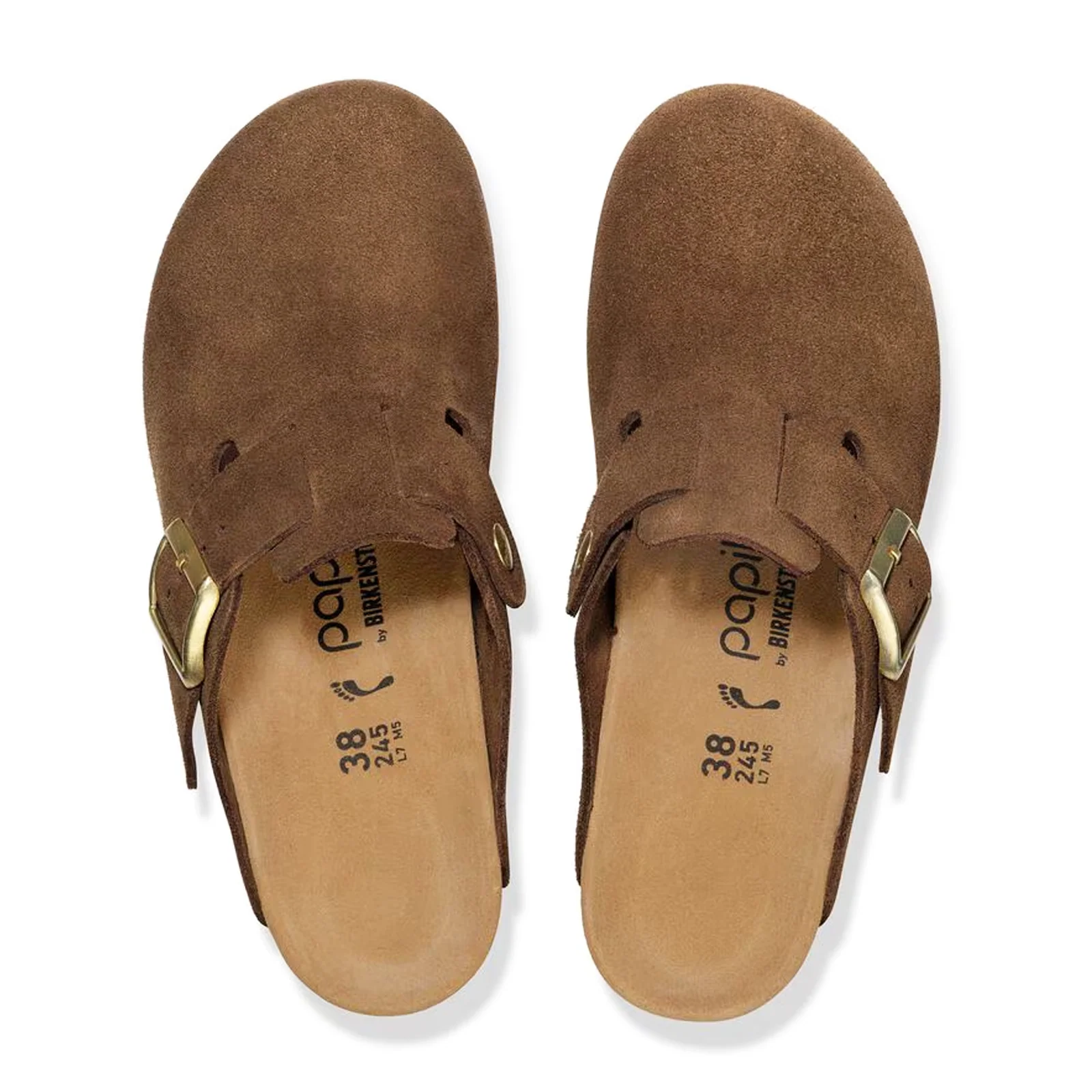 Birkenstock Fanny Narrow Wedge Clog (Women) - Dark Tea Suede - Image 2