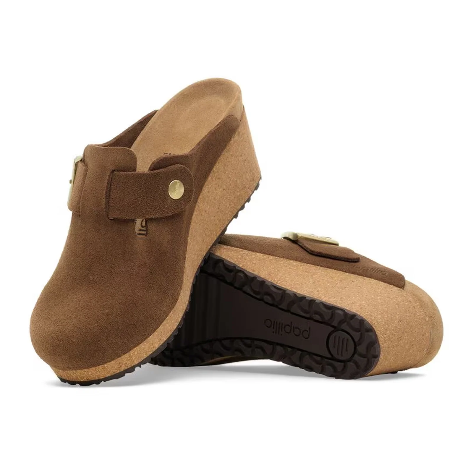 Birkenstock Fanny Narrow Wedge Clog (Women) - Dark Tea Suede - Image 3