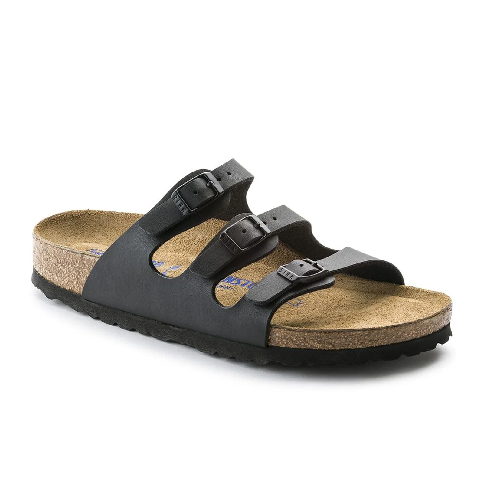 Birkenstock Florida Soft Footbed Narrow Slide Sandal (Women) - Black Birko-Flor