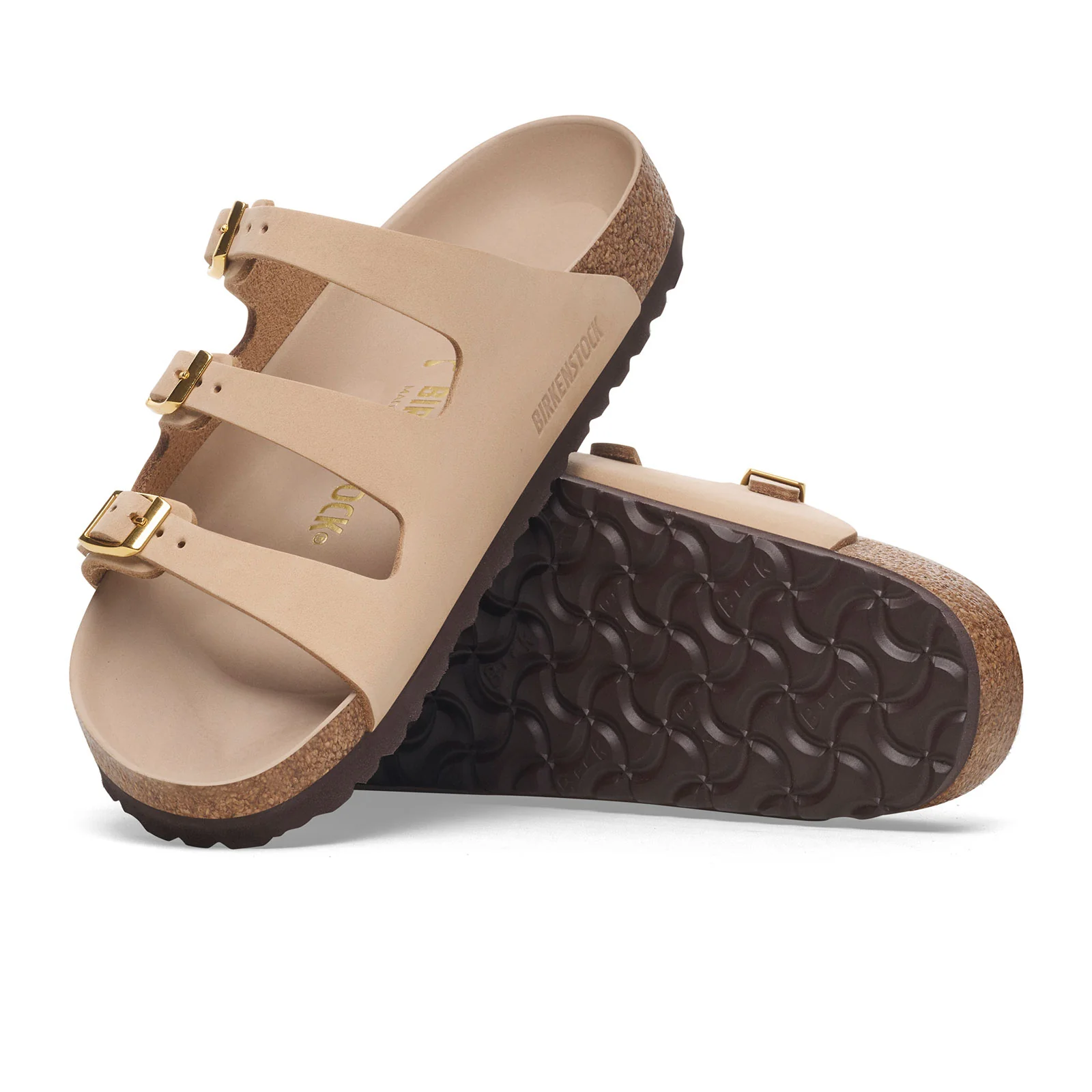 Birkenstock Florida Hex Slide Sandal (Women) - Sandcastle Nubuck - Image 3