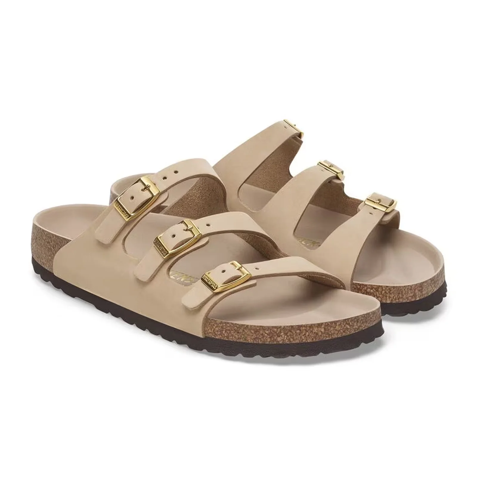 Birkenstock Florida Hex Slide Sandal (Women) - Sandcastle Nubuck - Image 4