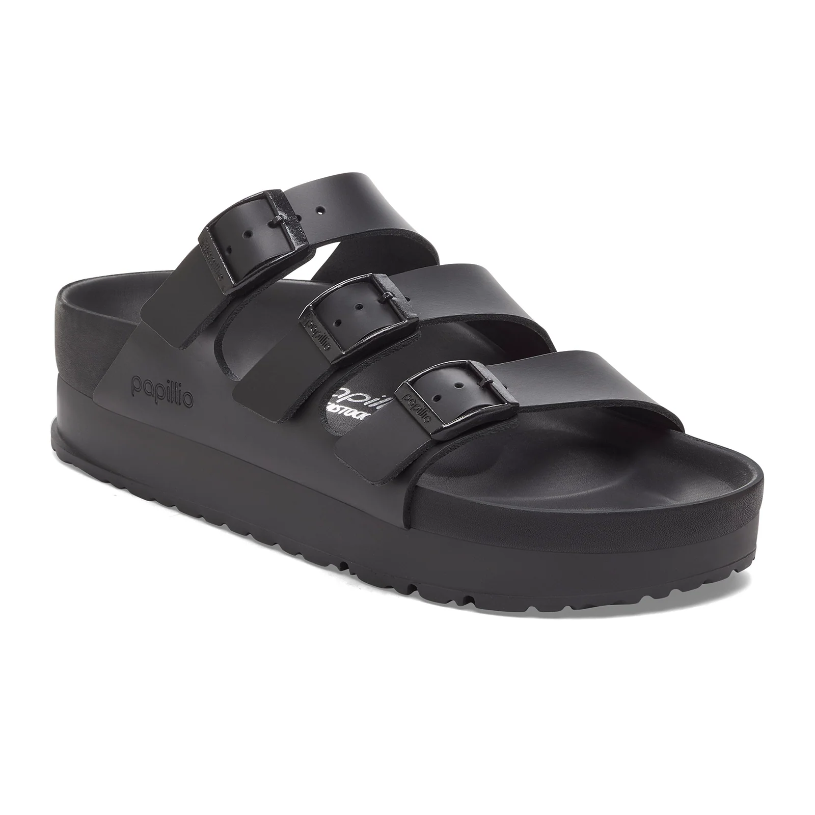 Birkenstock Florida III Exquisite Platform Slide Sandal (Women) - Black Leather