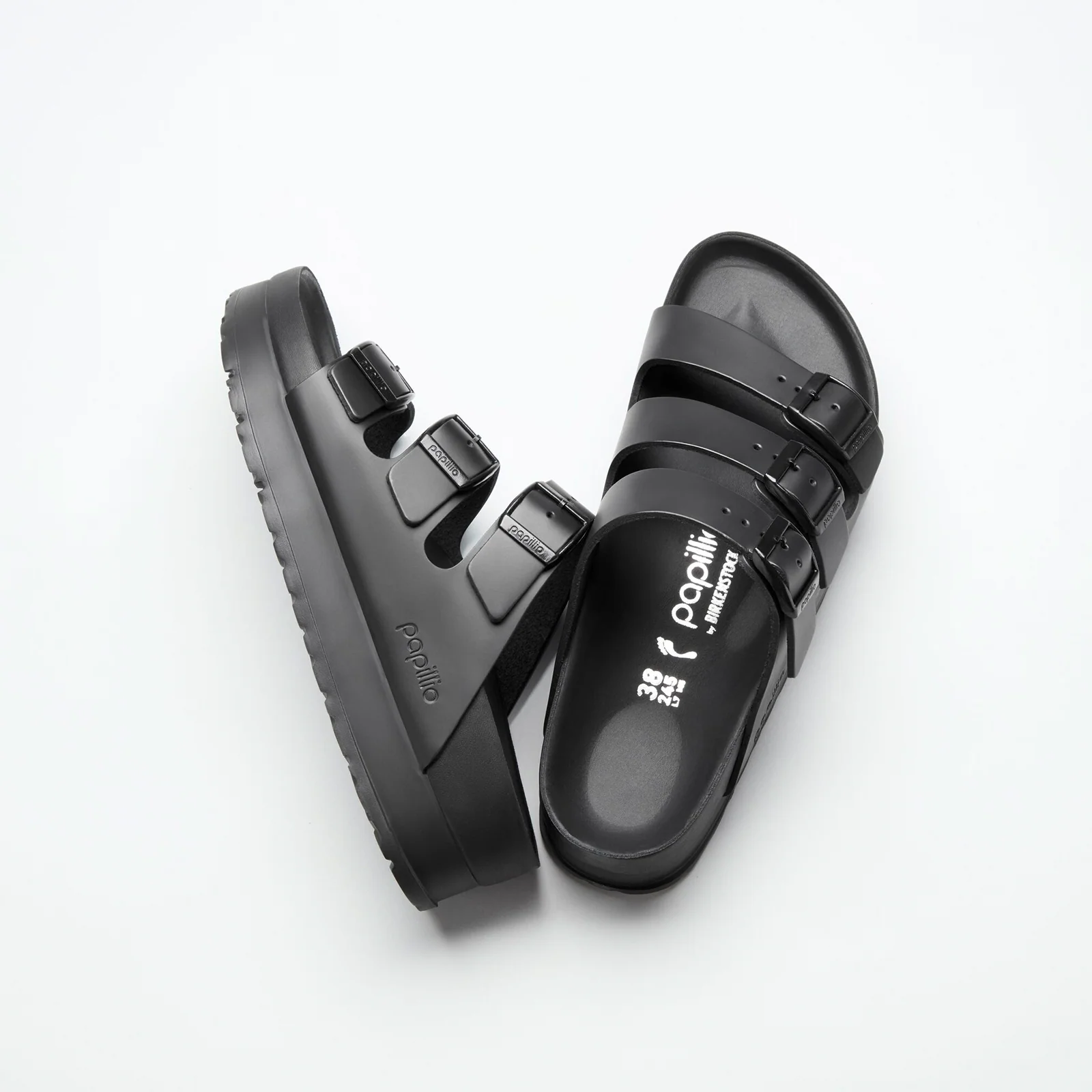 Birkenstock Florida III Exquisite Platform Slide Sandal (Women) - Black Leather - Image 4
