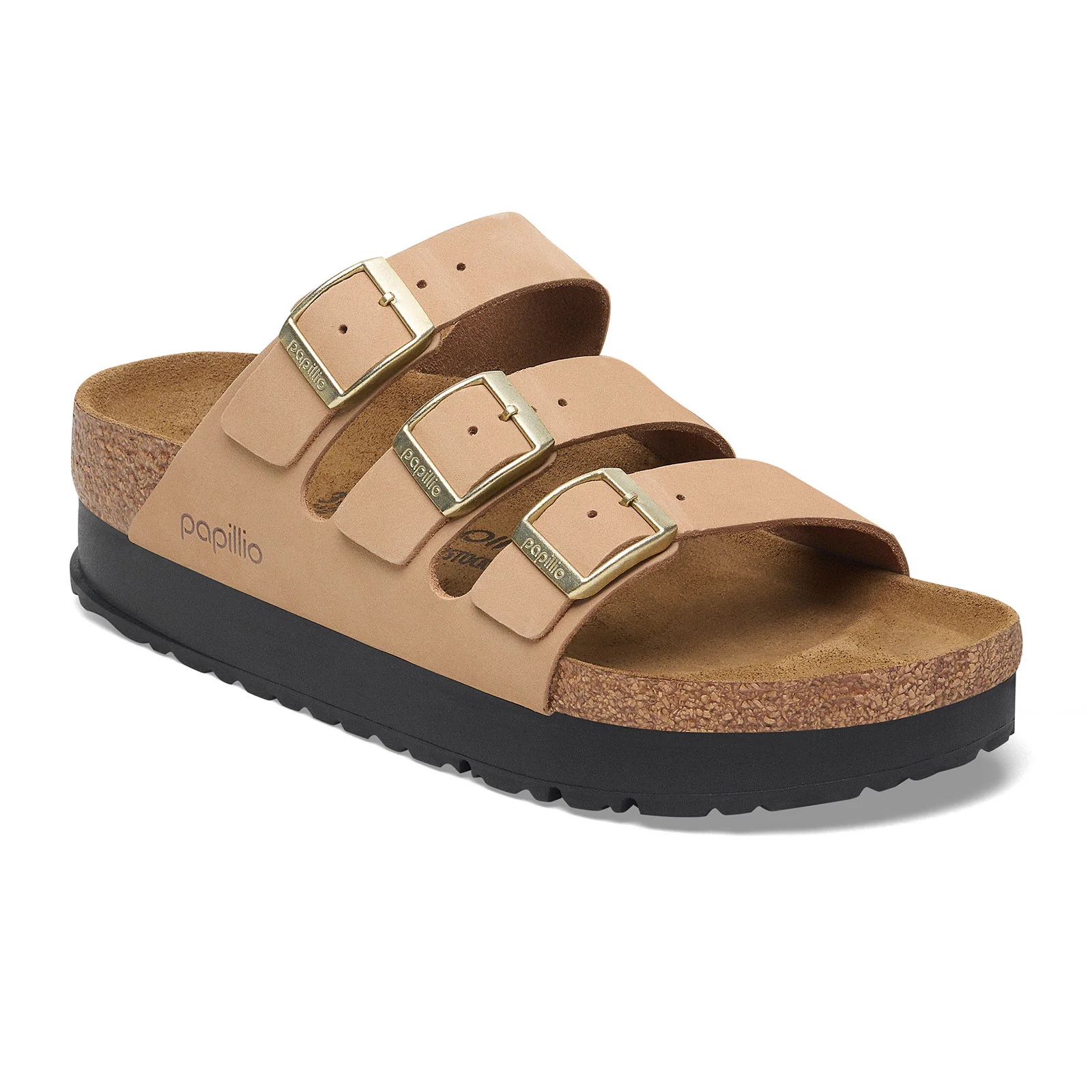 Birkenstock Florida III Platform Slide Sandal (Women) - Sandcastle Nubuck