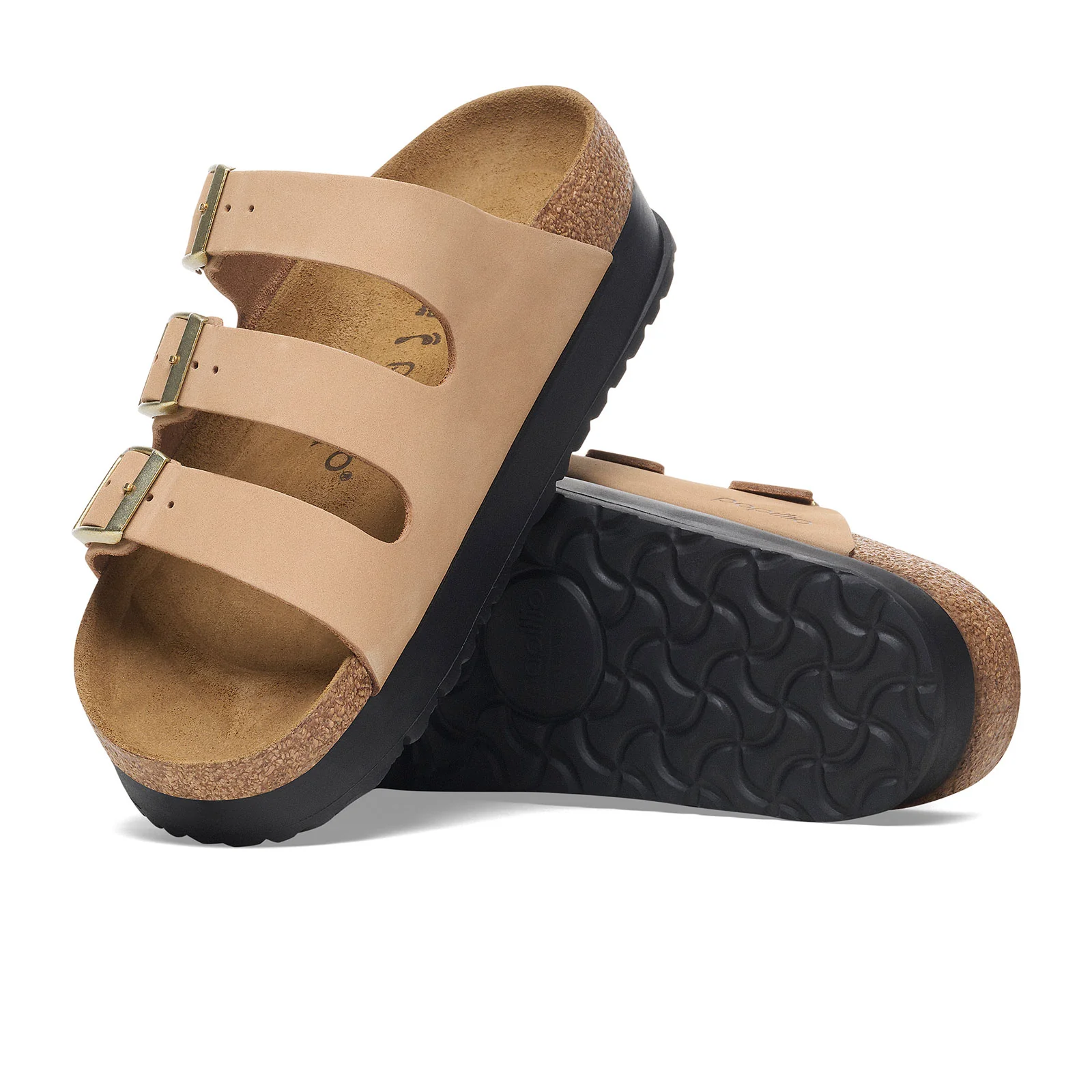 Birkenstock Florida III Platform Slide Sandal (Women) - Sandcastle Nubuck - Image 3