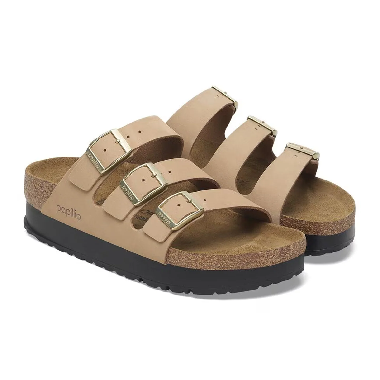 Birkenstock Florida III Platform Slide Sandal (Women) - Sandcastle Nubuck - Image 4