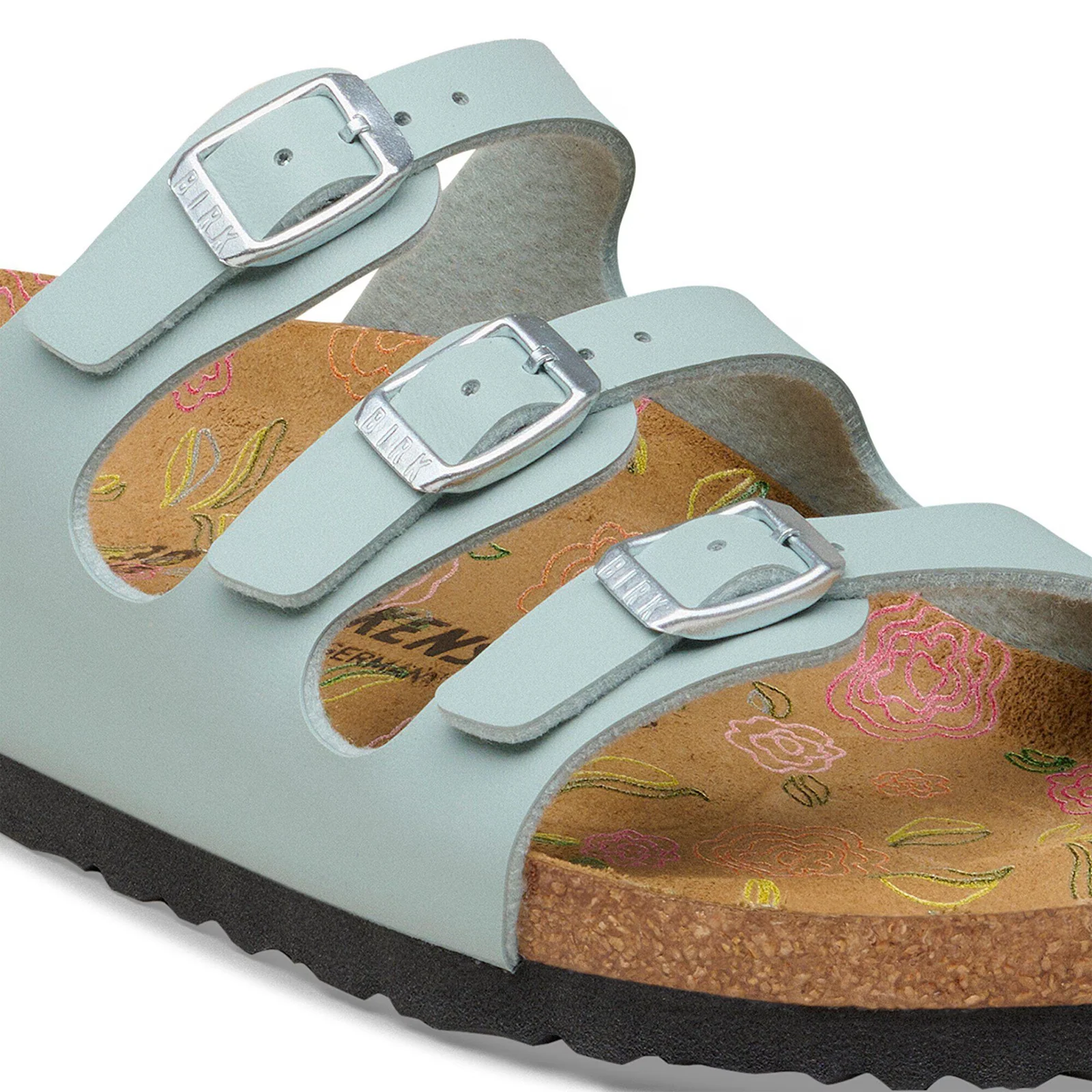 Birkenstock Florida Slide Sandal (Women) - Flowers Pure Sage Birko-Flor - Image 5