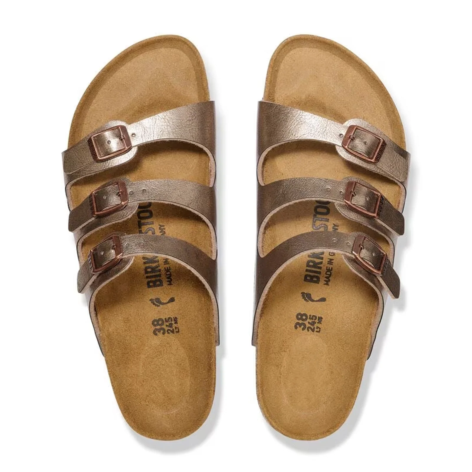 Birkenstock Florida Slide Sandal (Women) - Graceful Taupe Birko-Flor - Image 2