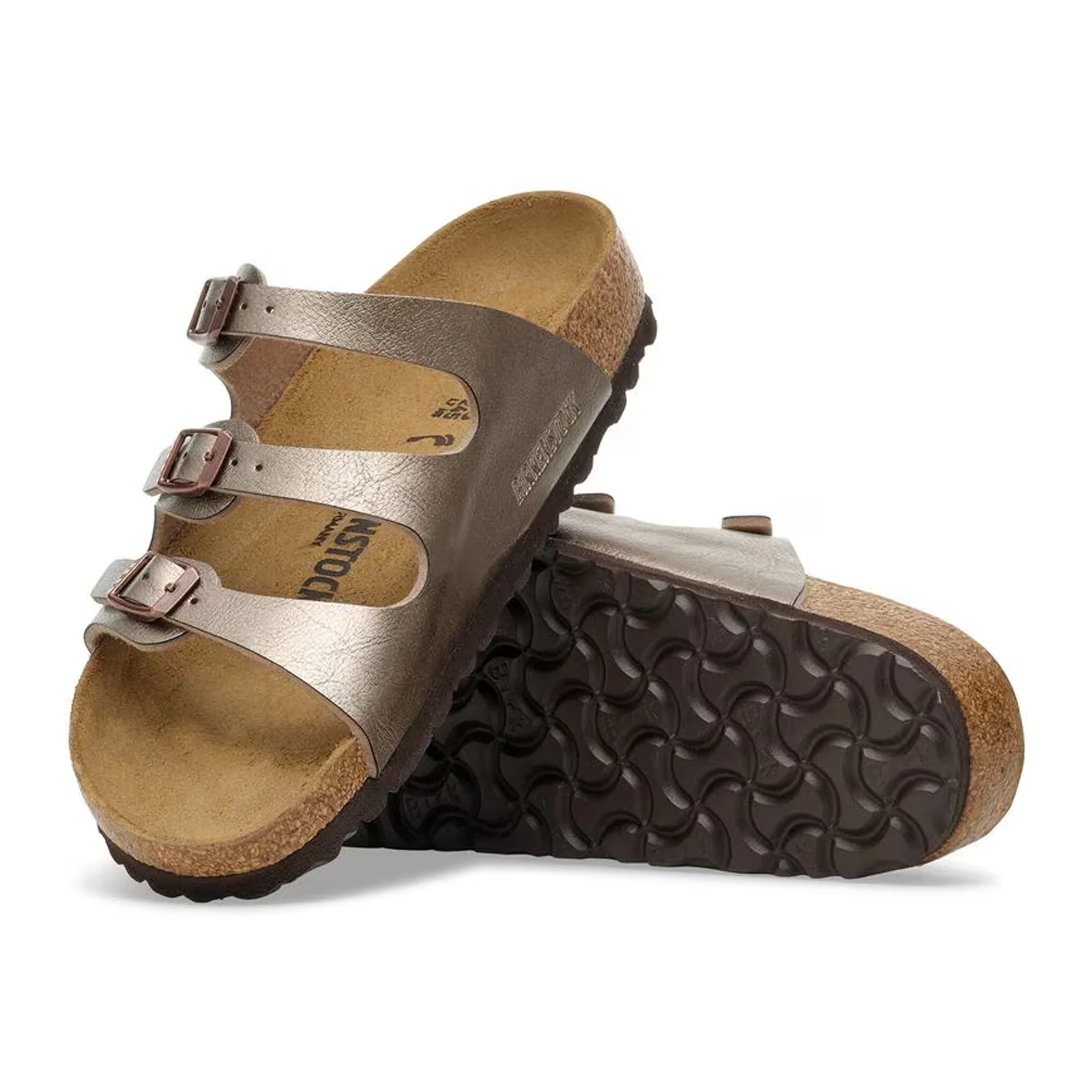 Birkenstock Florida Slide Sandal (Women) - Graceful Taupe Birko-Flor - Image 3