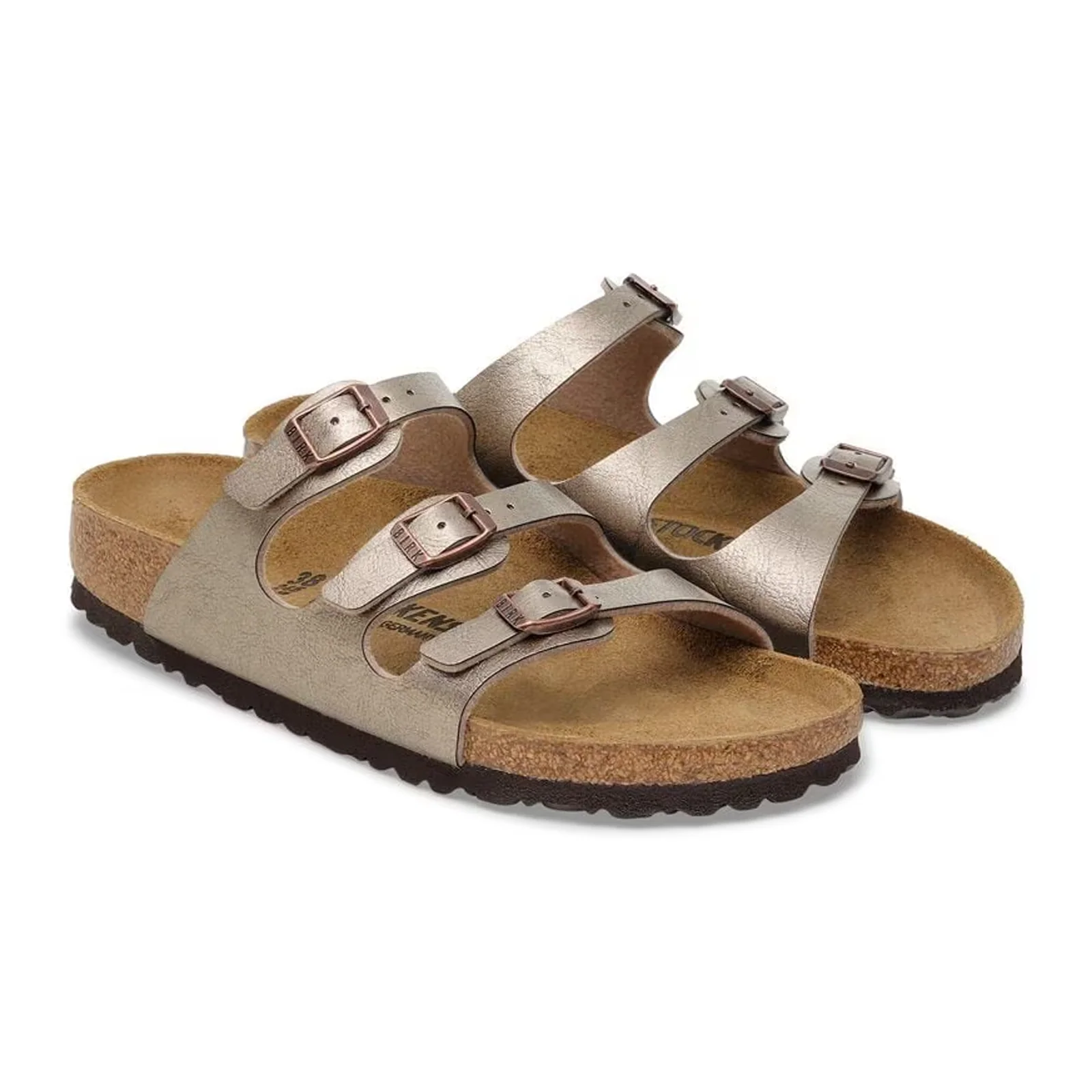 Birkenstock Florida Slide Sandal (Women) - Graceful Taupe Birko-Flor - Image 4