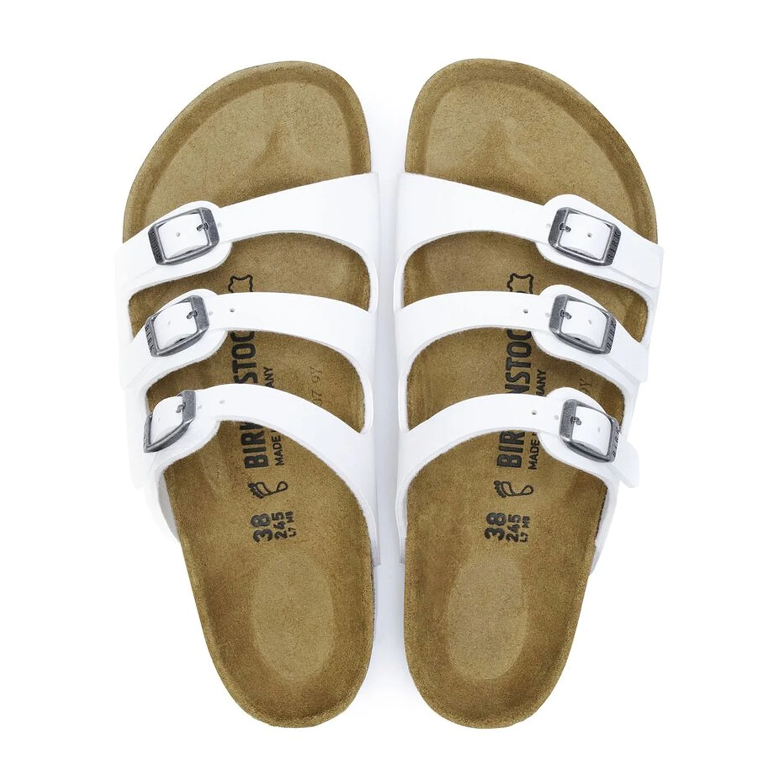 Birkenstock Florida Slide Sandal (Women) - White Birko-Flor - Image 2