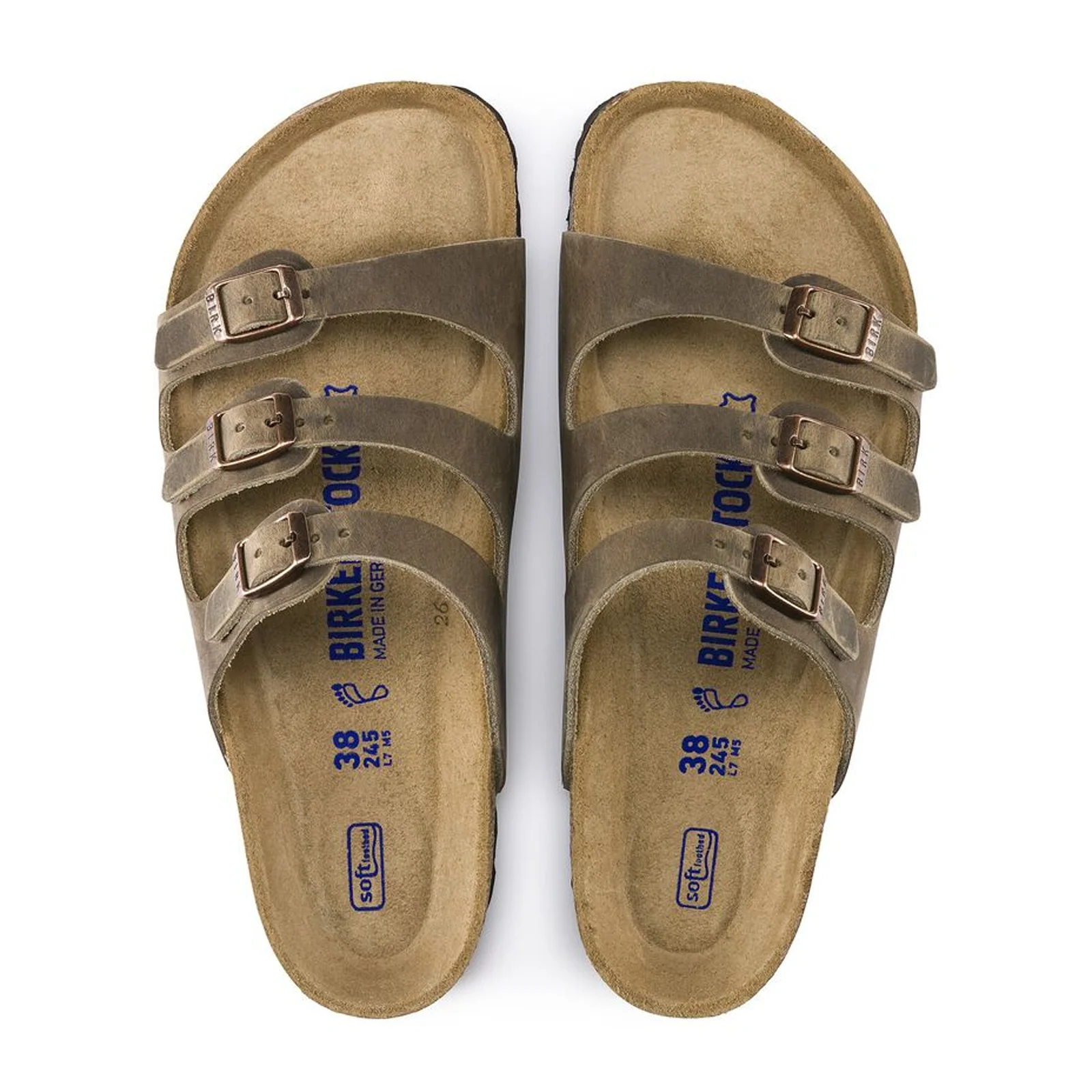 Birkenstock Florida Soft Footbed Slide Sandal (Women) - Tobacco Oiled Leather - Image 2