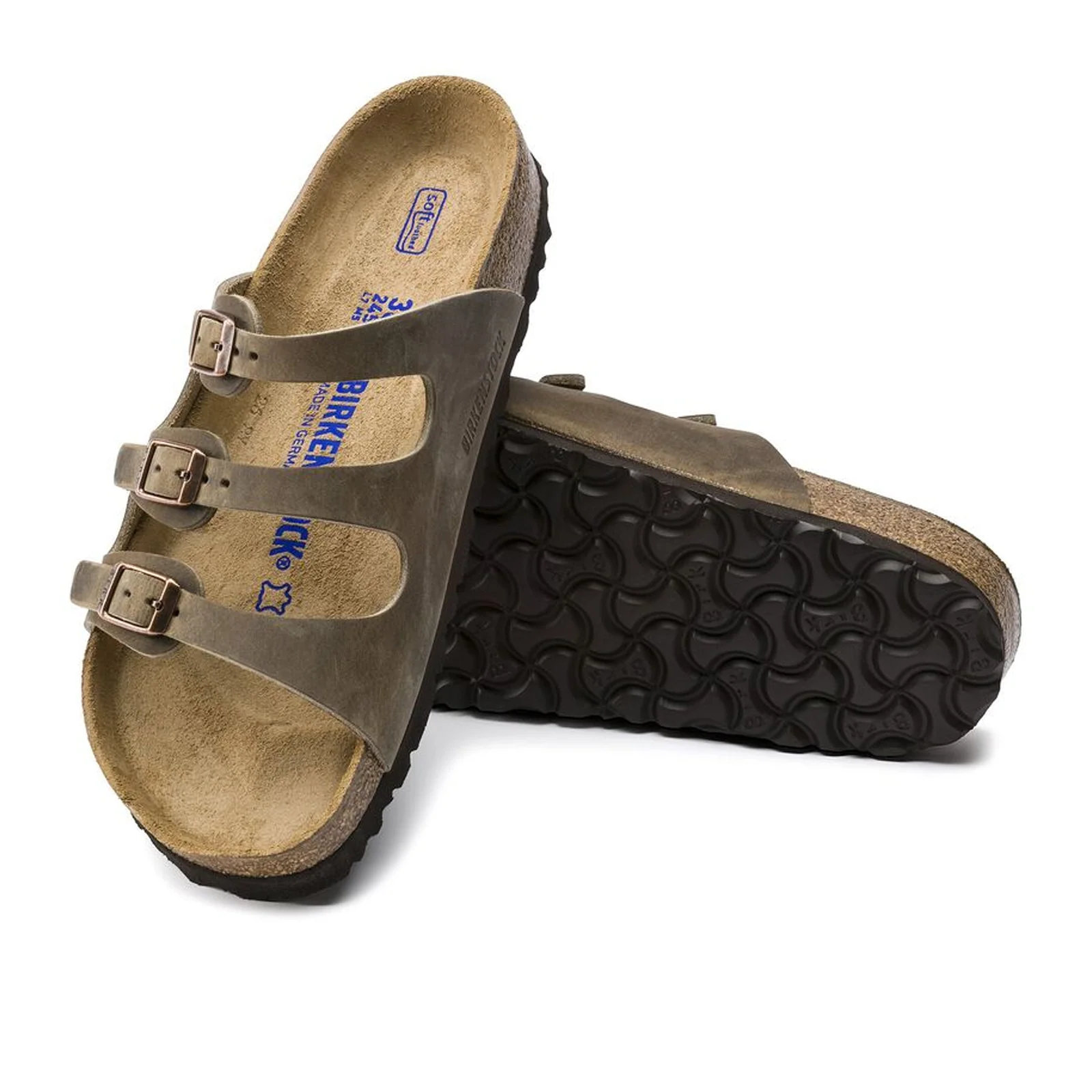 Birkenstock Florida Soft Footbed Slide Sandal (Women) - Tobacco Oiled Leather - Image 3