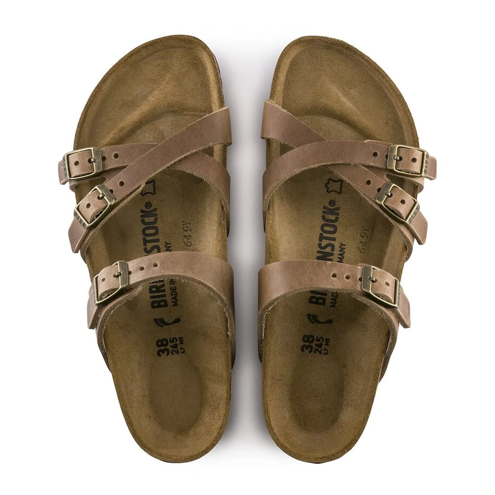 Birkenstock Franca Narrow Slide Sandal (Women) - Tobacco Oiled Leather - Image 2