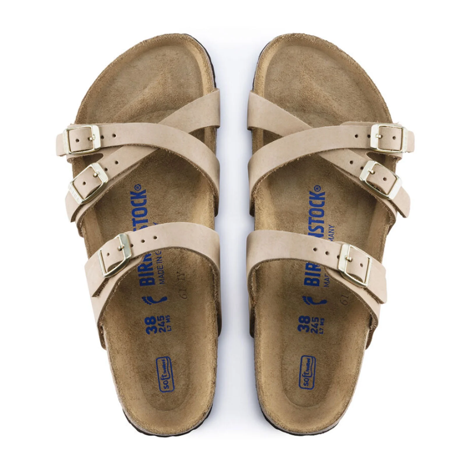 Birkenstock Franca Soft Footbed Slide Sandal (Women) - Sandcastle Nubuck - Image 2