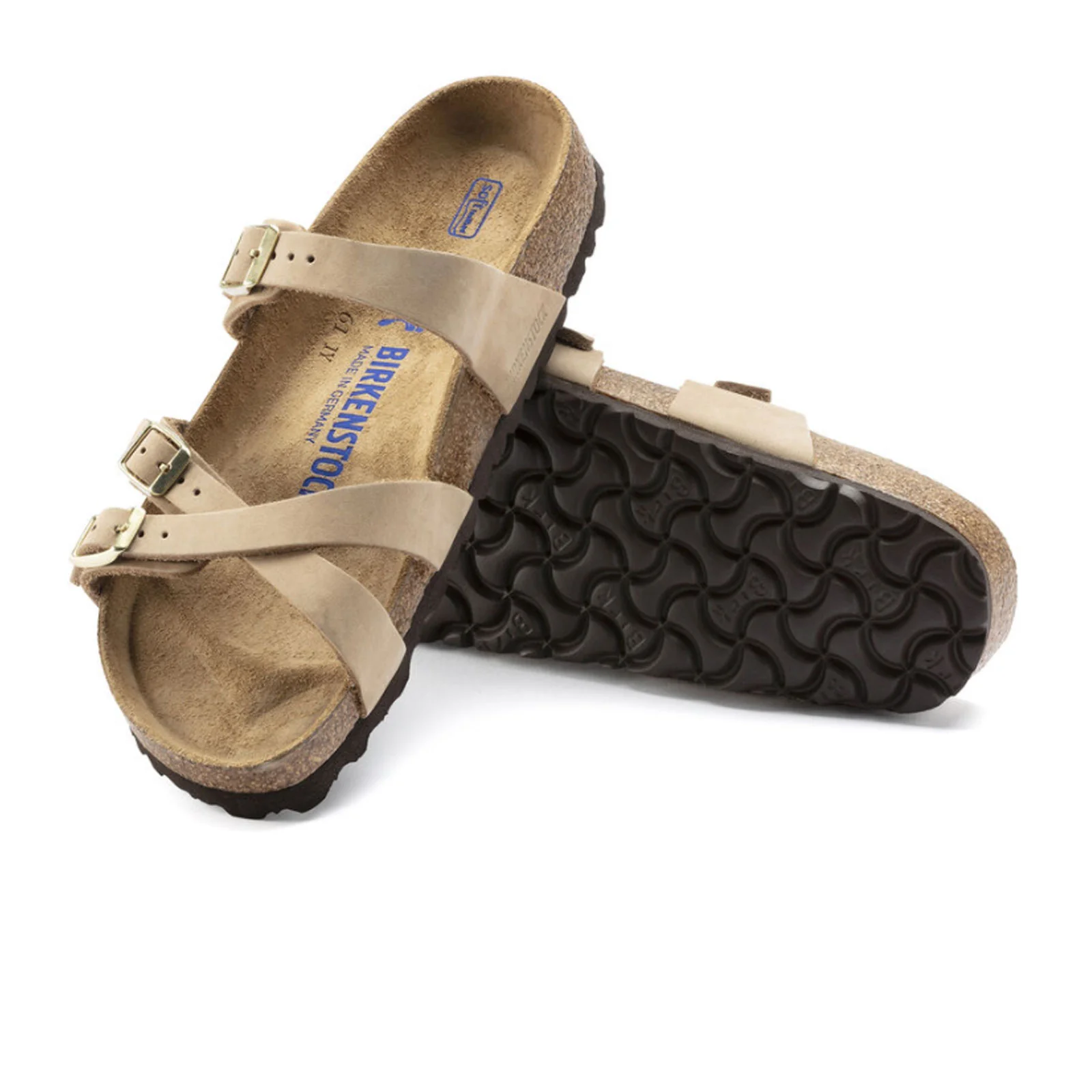Birkenstock Franca Soft Footbed Slide Sandal (Women) - Sandcastle Nubuck - Image 3