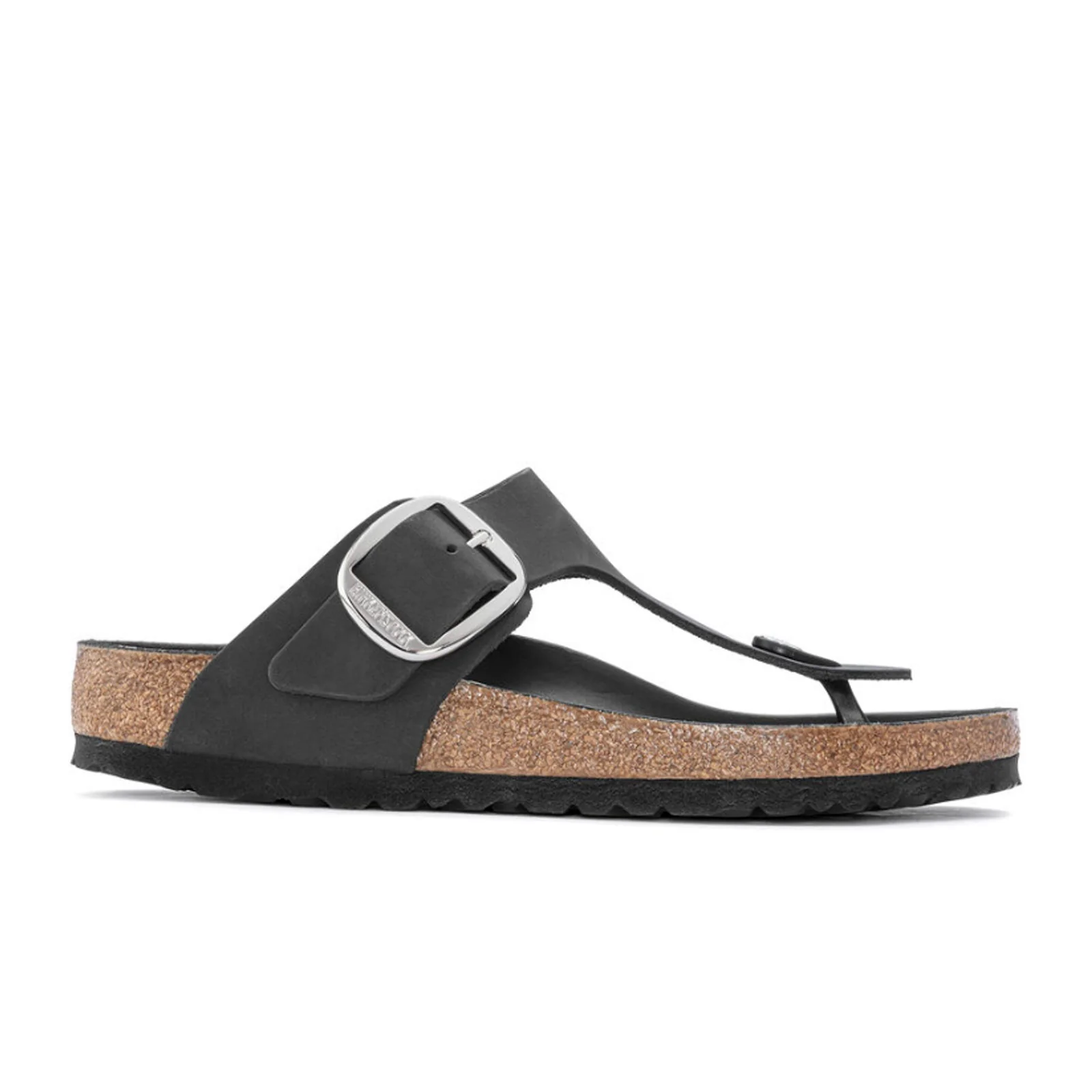 Birkenstock Gizeh Big Buckle Sandal (Women) - Black Oiled Leather - Image 4