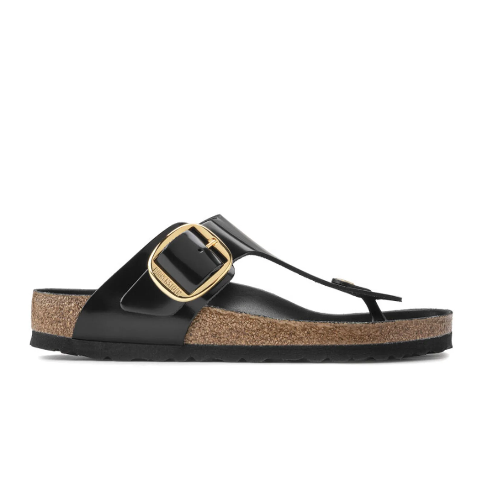 Birkenstock Gizeh Big Buckle Sandal (Women) - High Shine Black Leather - Image 5