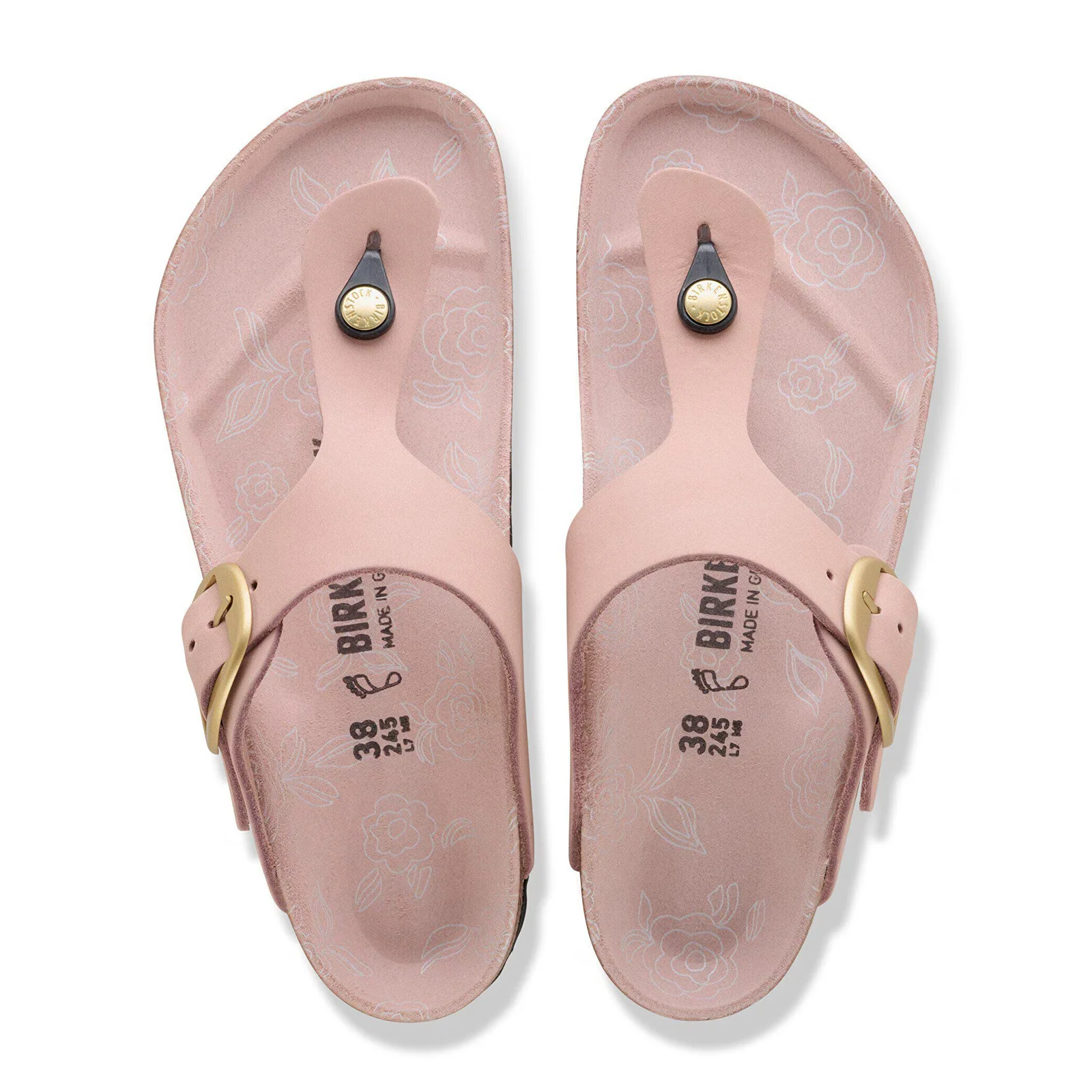 Birkenstock Gizeh Big Buckle Sandal (Women) - Soft Pink Nubuck - Image 2