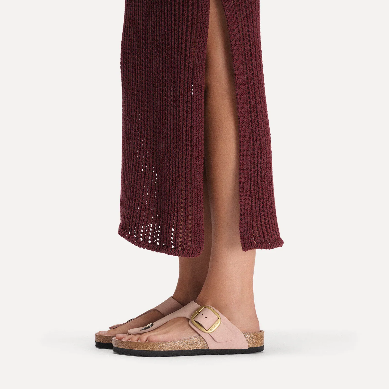 Birkenstock Gizeh Big Buckle Sandal (Women) - Soft Pink Nubuck - Image 6