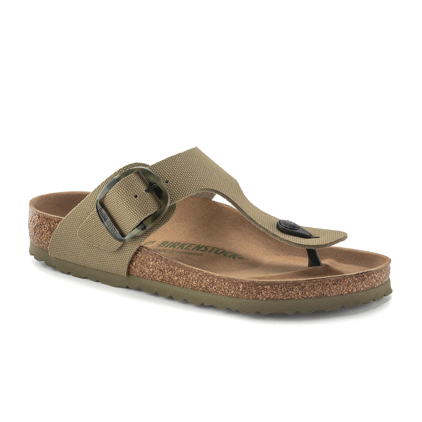 Birkenstock Gizeh Big Buckle Vegan Sandal (Women) - Faded Khaki Canvas