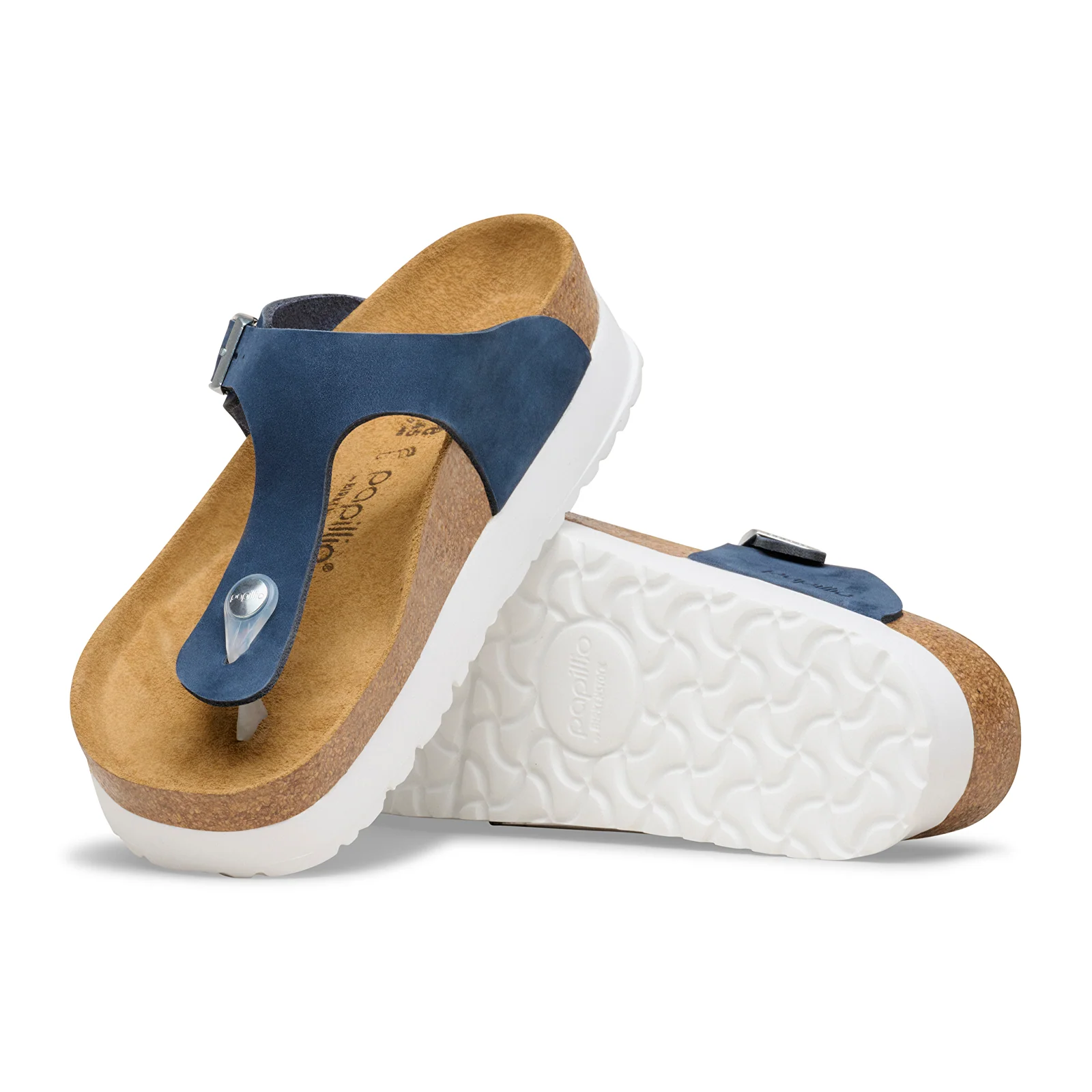 Birkenstock Gizeh Flex Platform Sandal (Women) - New Navy Nubuck - Image 3