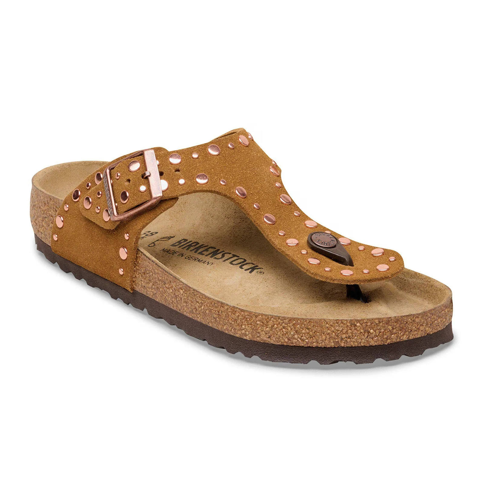 Birkenstock Gizeh Rivets Sandal (Women) - Mink Suede