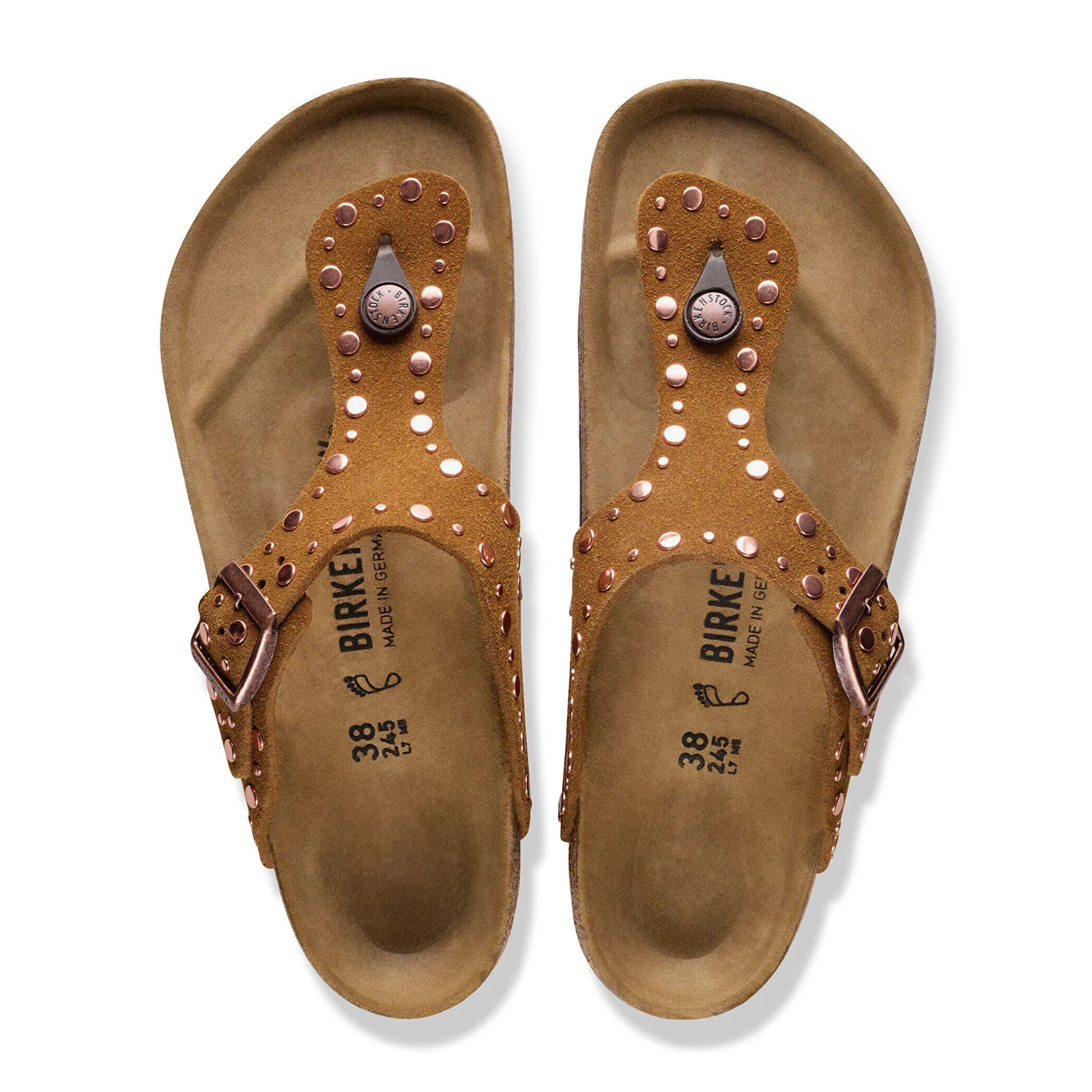 Birkenstock Gizeh Rivets Sandal (Women) - Mink Suede - Image 2