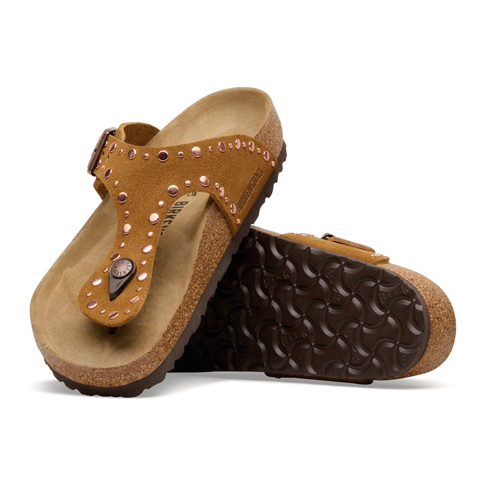 Birkenstock Gizeh Rivets Sandal (Women) - Mink Suede - Image 3