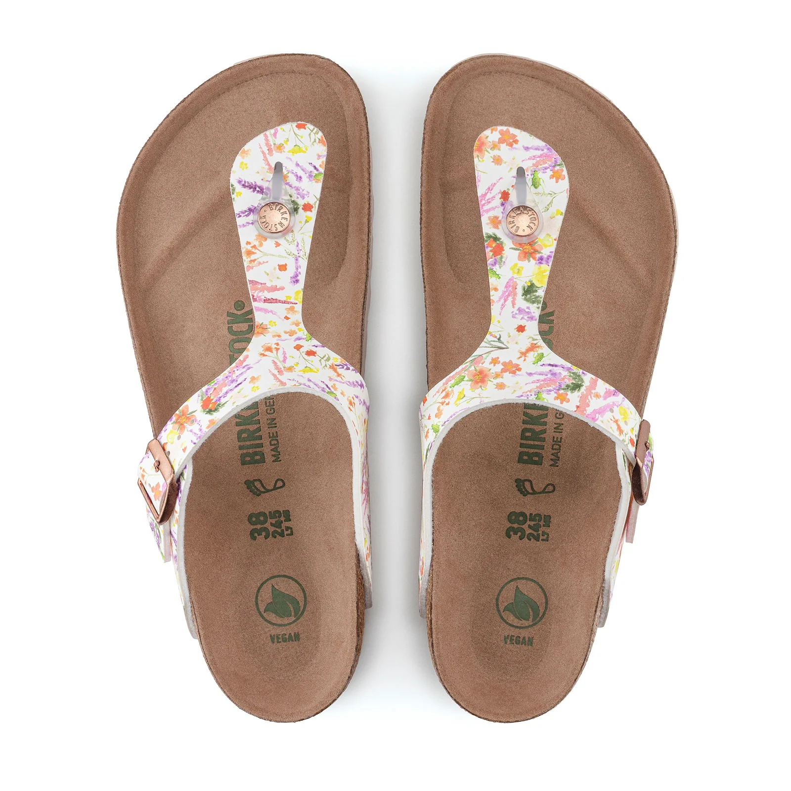 Birkenstock Gizeh Vegan Sandal (Women) - Summer Garden Rose Birko-Flor - Image 2