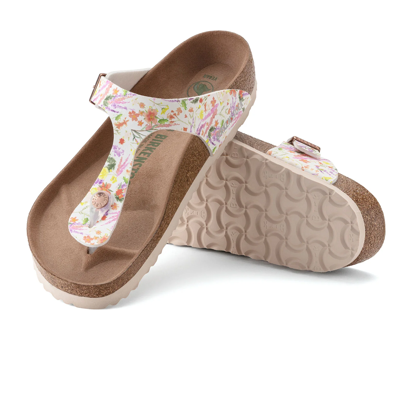 Birkenstock Gizeh Vegan Sandal (Women) - Summer Garden Rose Birko-Flor - Image 3