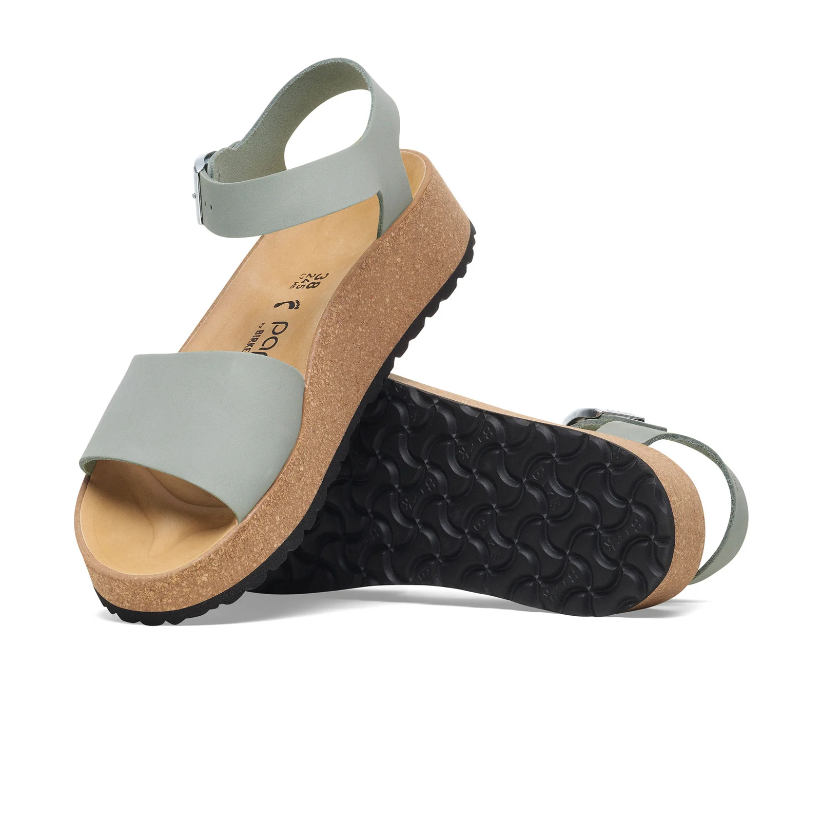 Birkenstock Glenda Narrow Wedge Sandal (Women) - Pure Sage Nubuck - Image 2