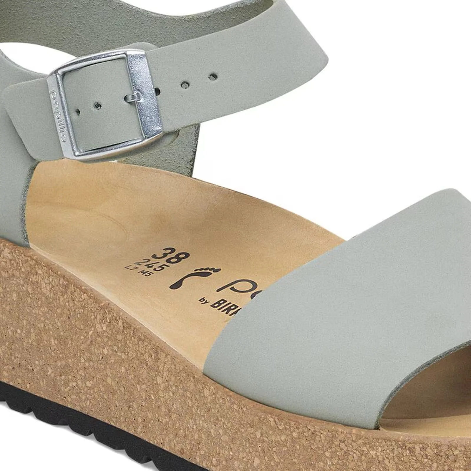 Birkenstock Glenda Narrow Wedge Sandal (Women) - Pure Sage Nubuck - Image 5