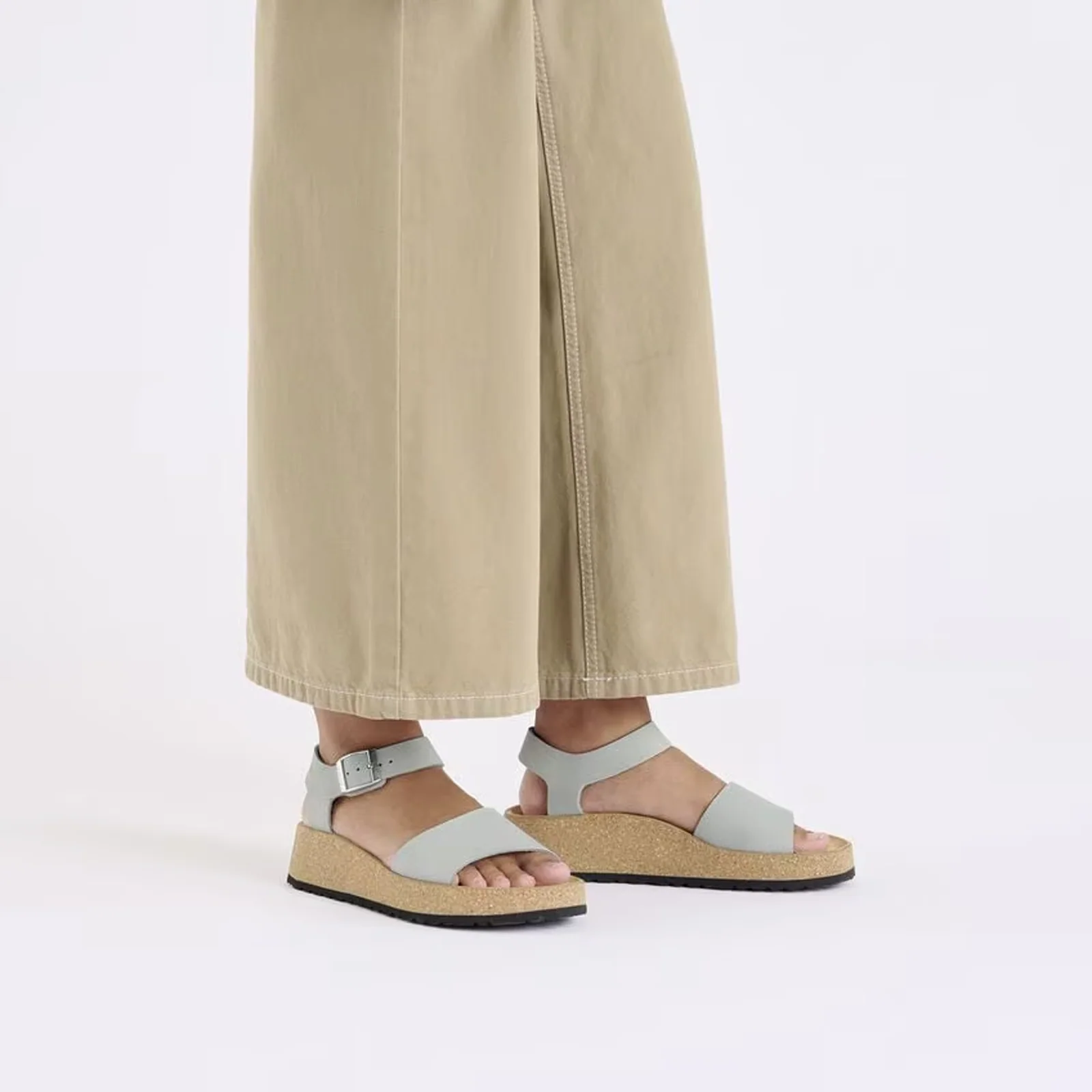 Birkenstock Glenda Narrow Wedge Sandal (Women) - Pure Sage Nubuck - Image 6