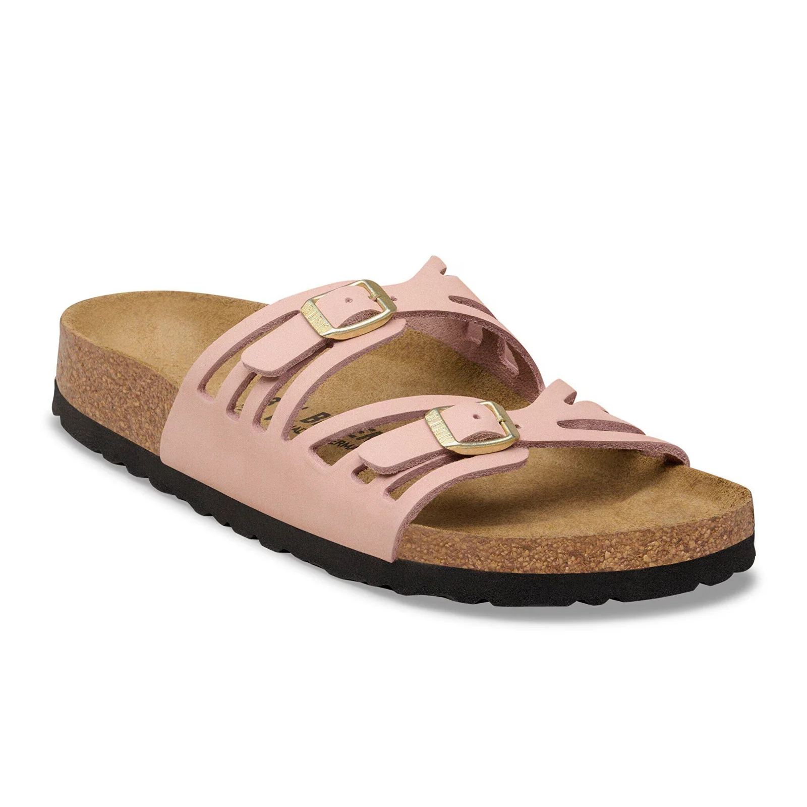Birkenstock Granada Narrow Slide Sandal (Women) - Soft Pink Nubuck