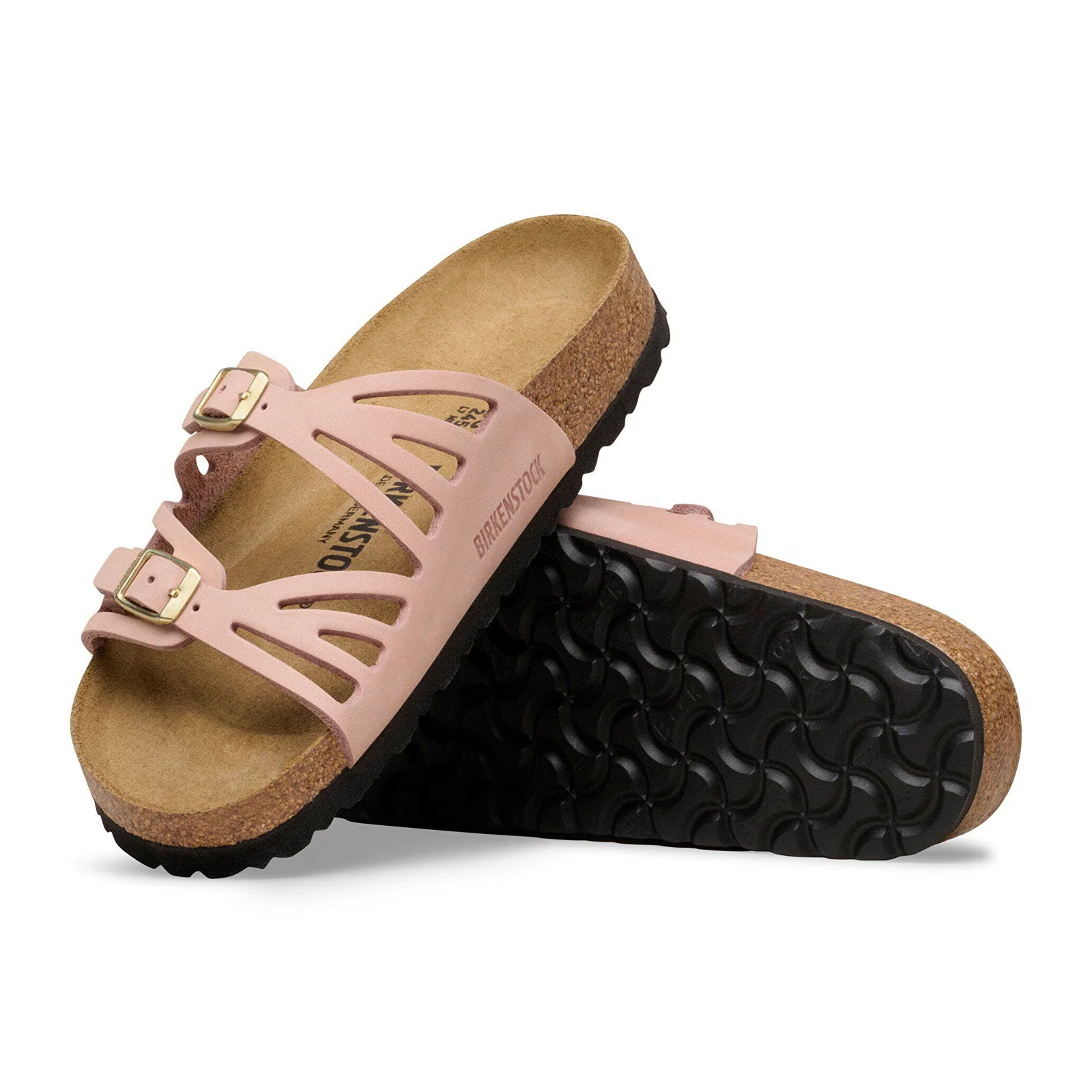 Birkenstock Granada Narrow Slide Sandal (Women) - Soft Pink Nubuck - Image 3