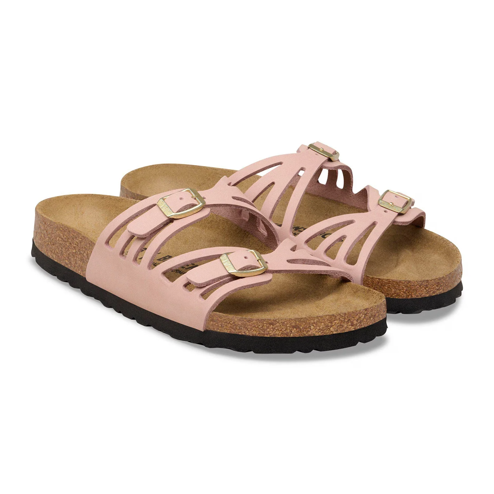 Birkenstock Granada Narrow Slide Sandal (Women) - Soft Pink Nubuck - Image 4