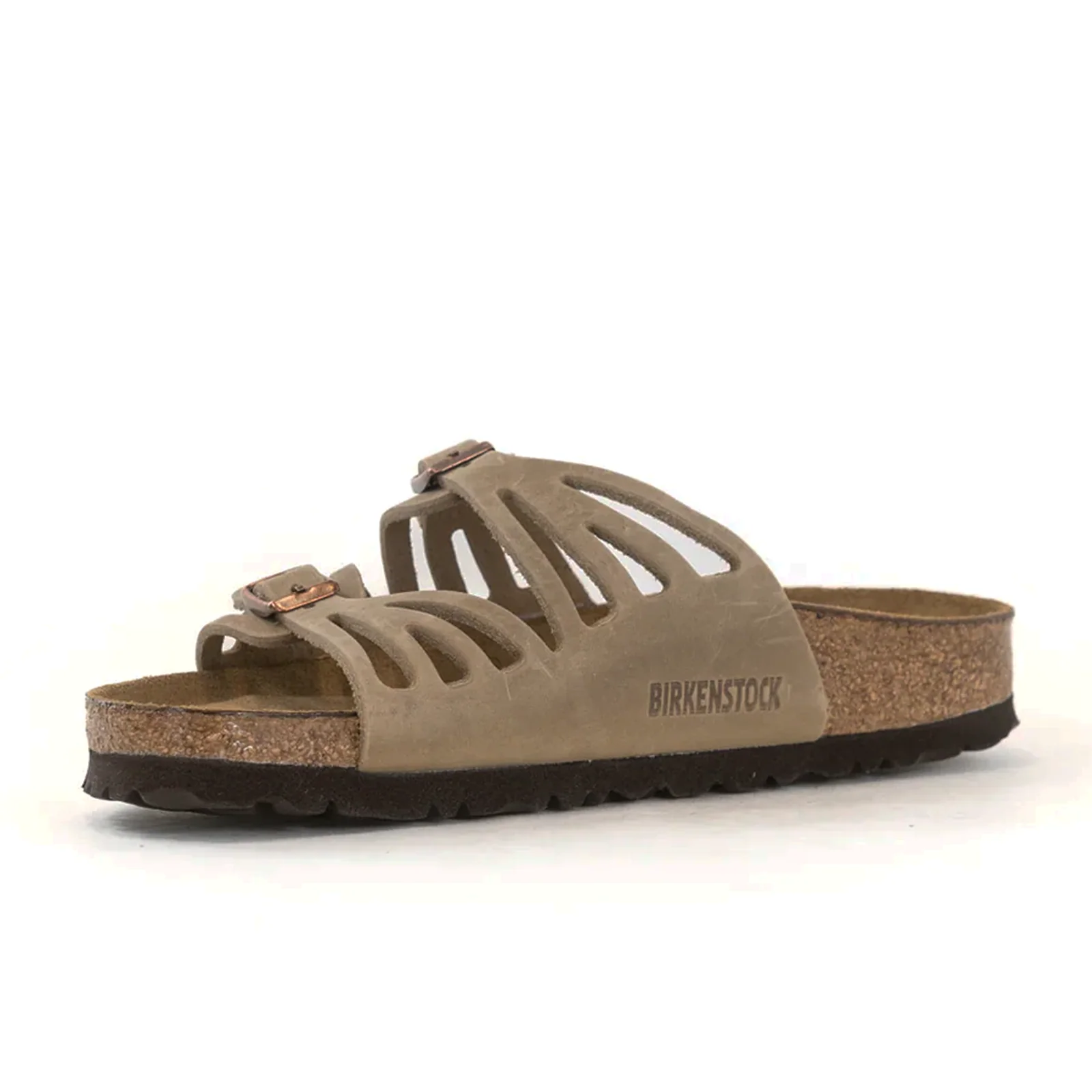 Birkenstock Granada Soft Footbed Narrow Slide Sandal (Women) - Tobacco Oiled Leather - Image 3