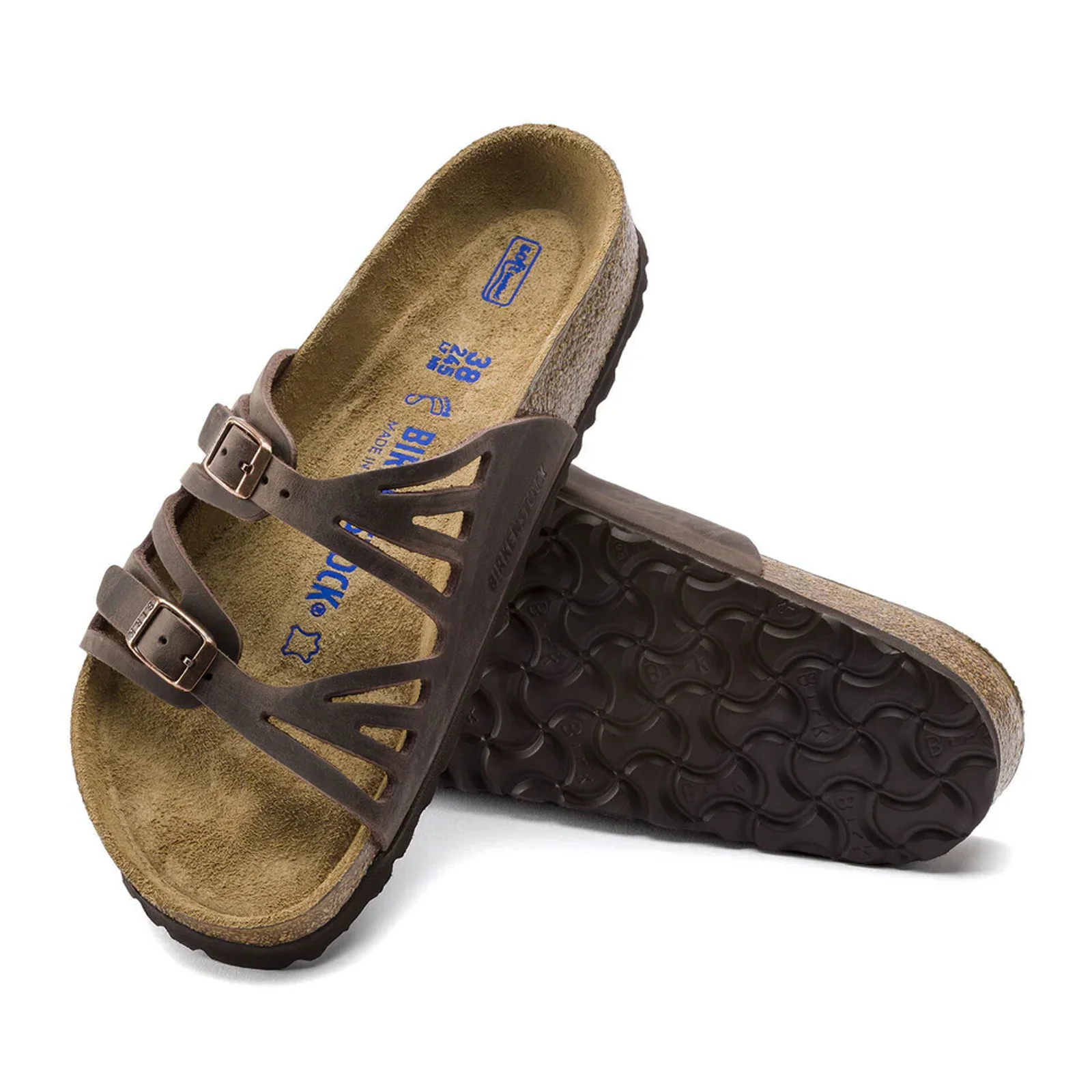 Birkenstock Granada Soft Footbed Slide Sandal (Women) - Habana Leather - Image 3