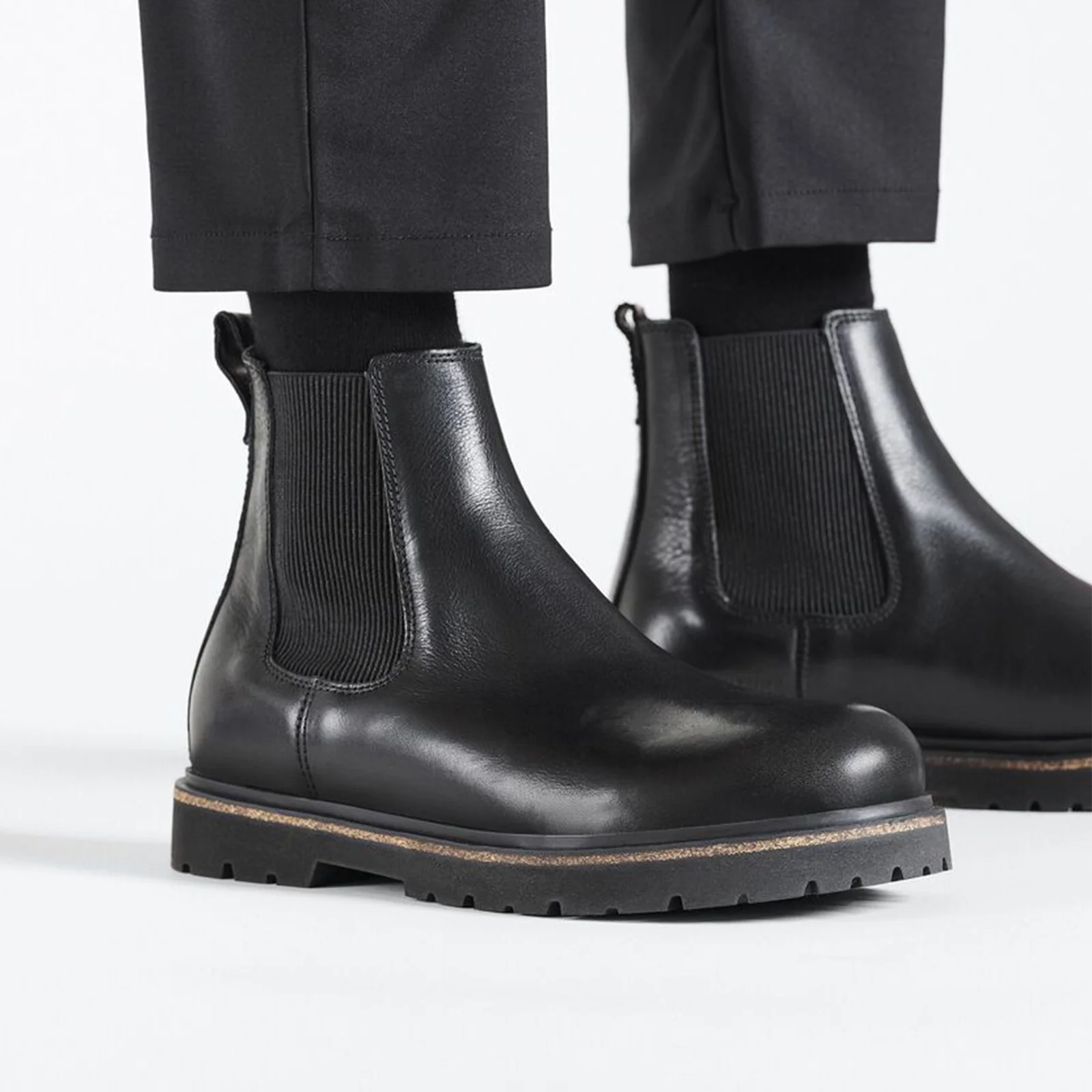 Birkenstock Highwood Chelsea Boot (Men) - Black Leather - Image 6