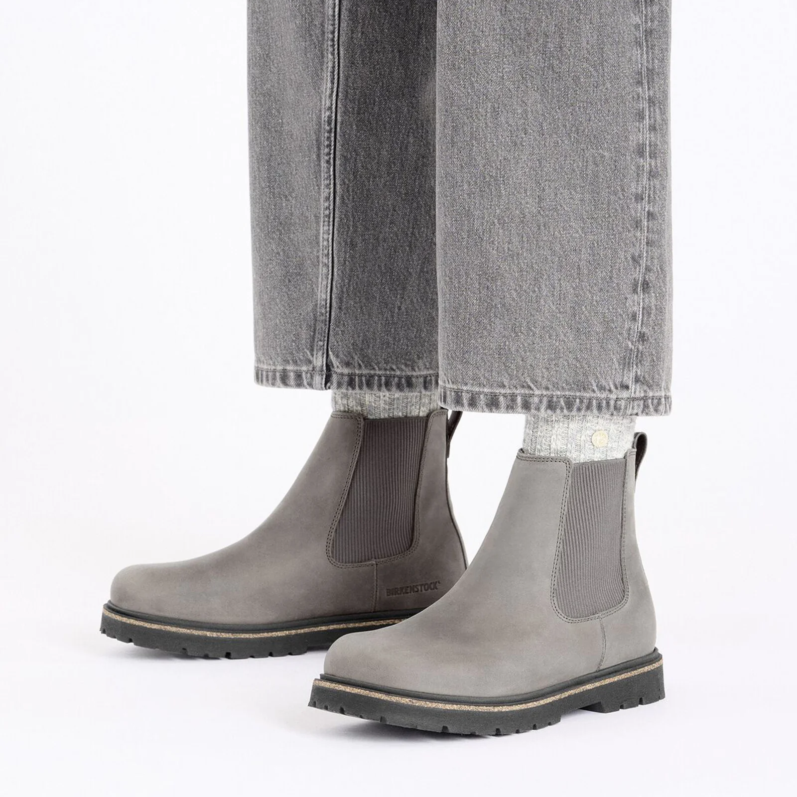 Birkenstock Highwood Chelsea Boot (Women) - Graphite Nubuck - Image 6