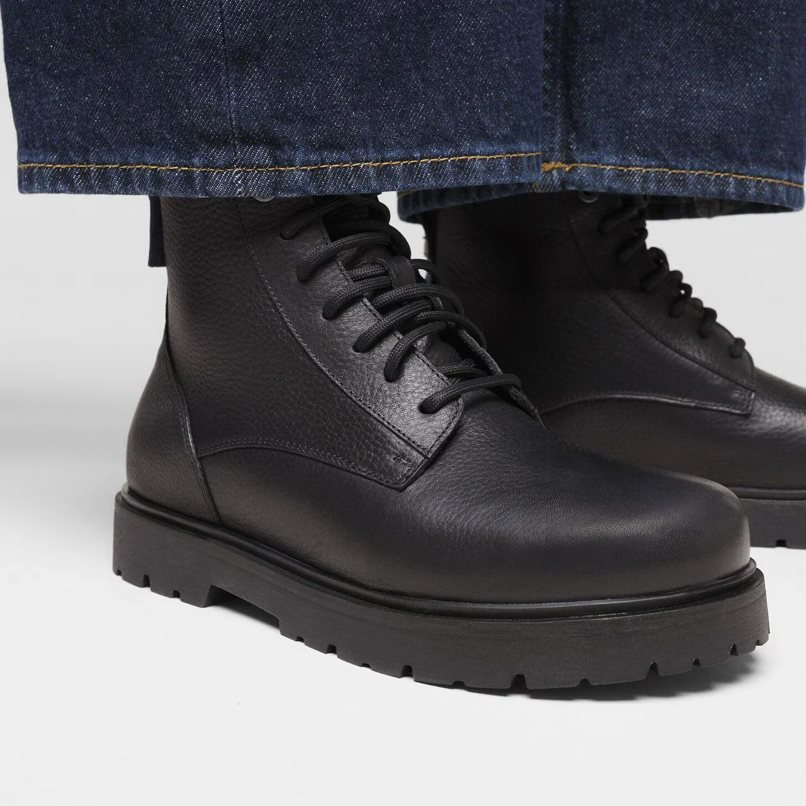 Birkenstock Highwood Lace Waterproof Mid Boot (Men) - Black Leather - Image 6