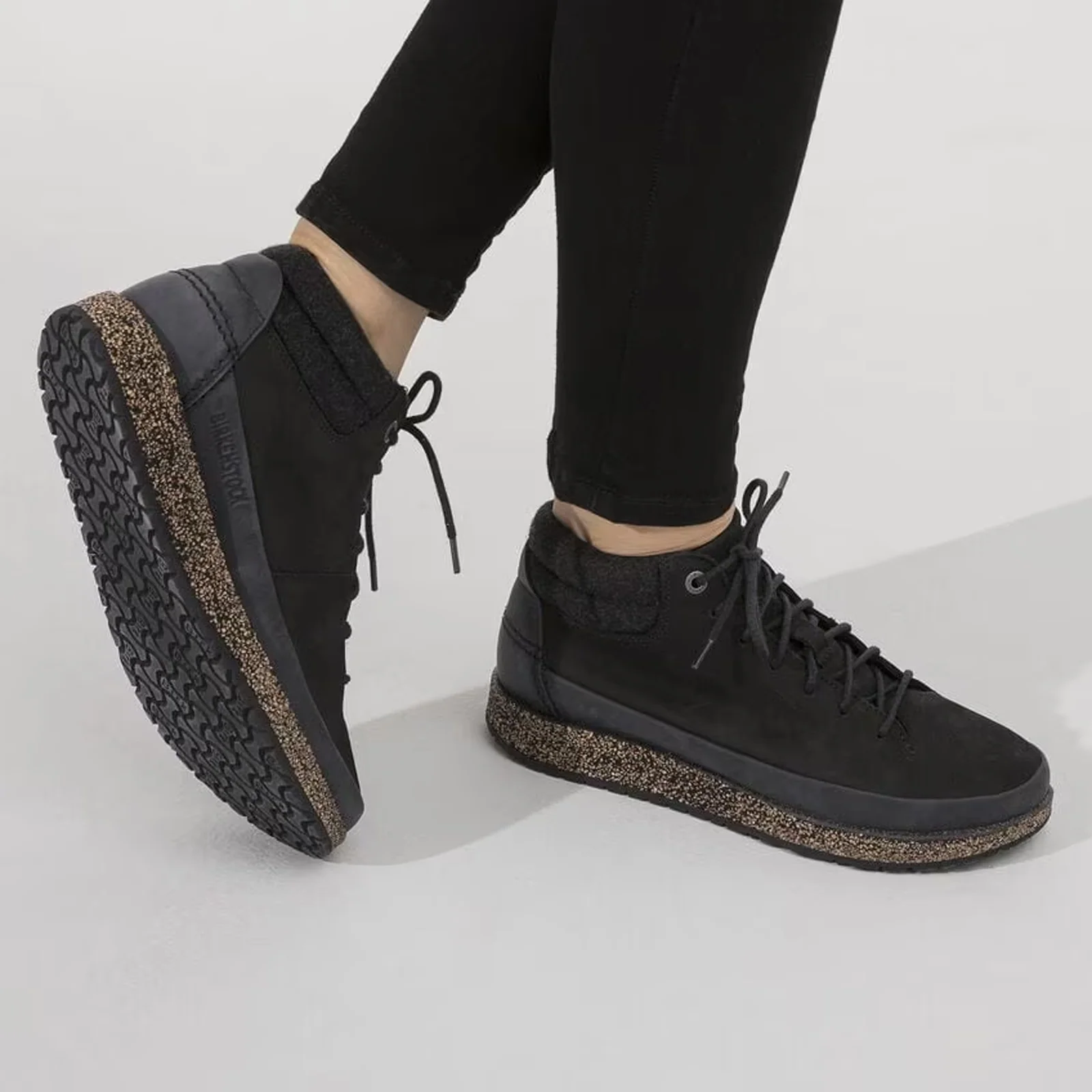 Birkenstock Honnef High Lace Up Ankle Boot (Unisex) - Black Oiled Leather - Image 8