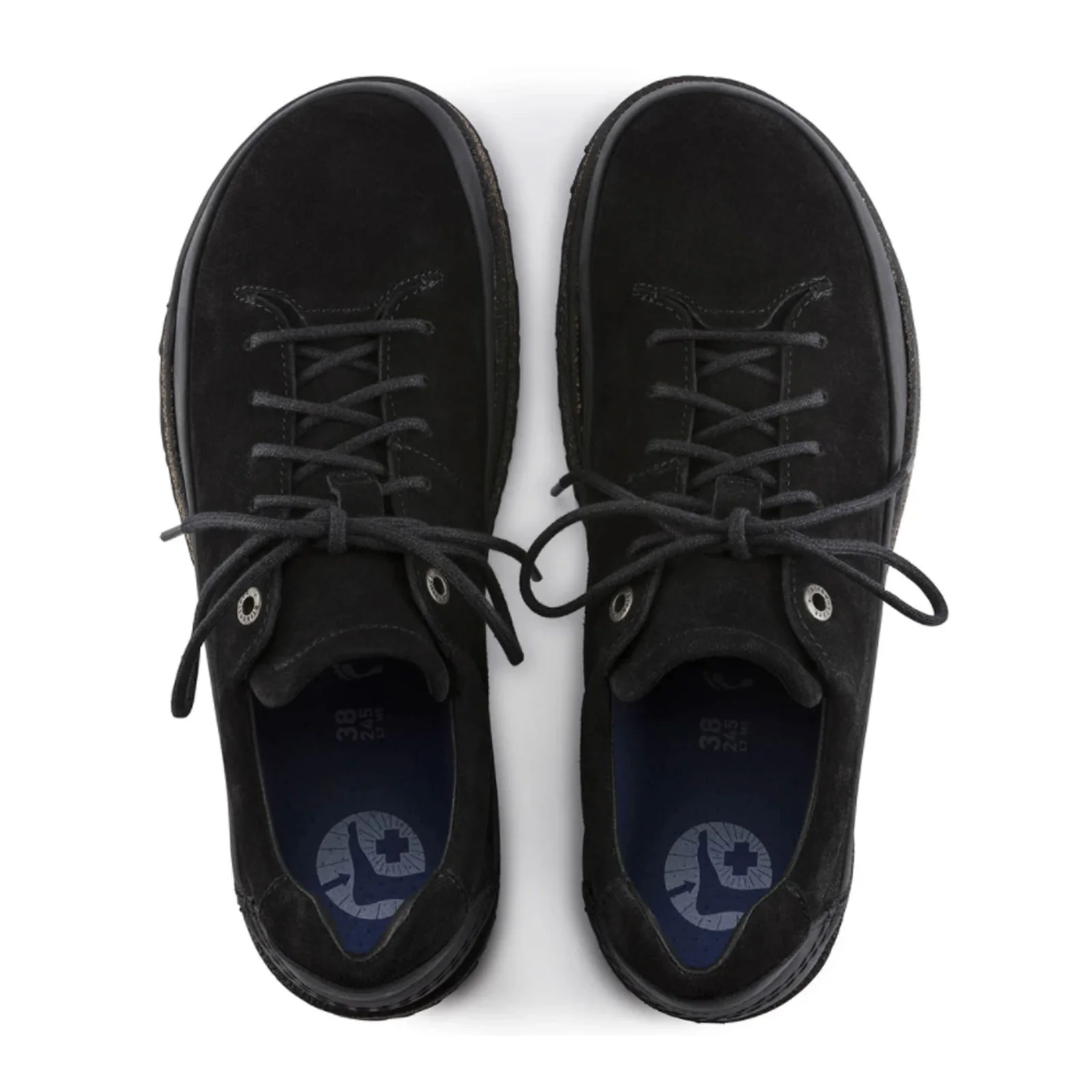 Birkenstock Honnef Low Lace Up (Unisex) - Black Suede - Image 2
