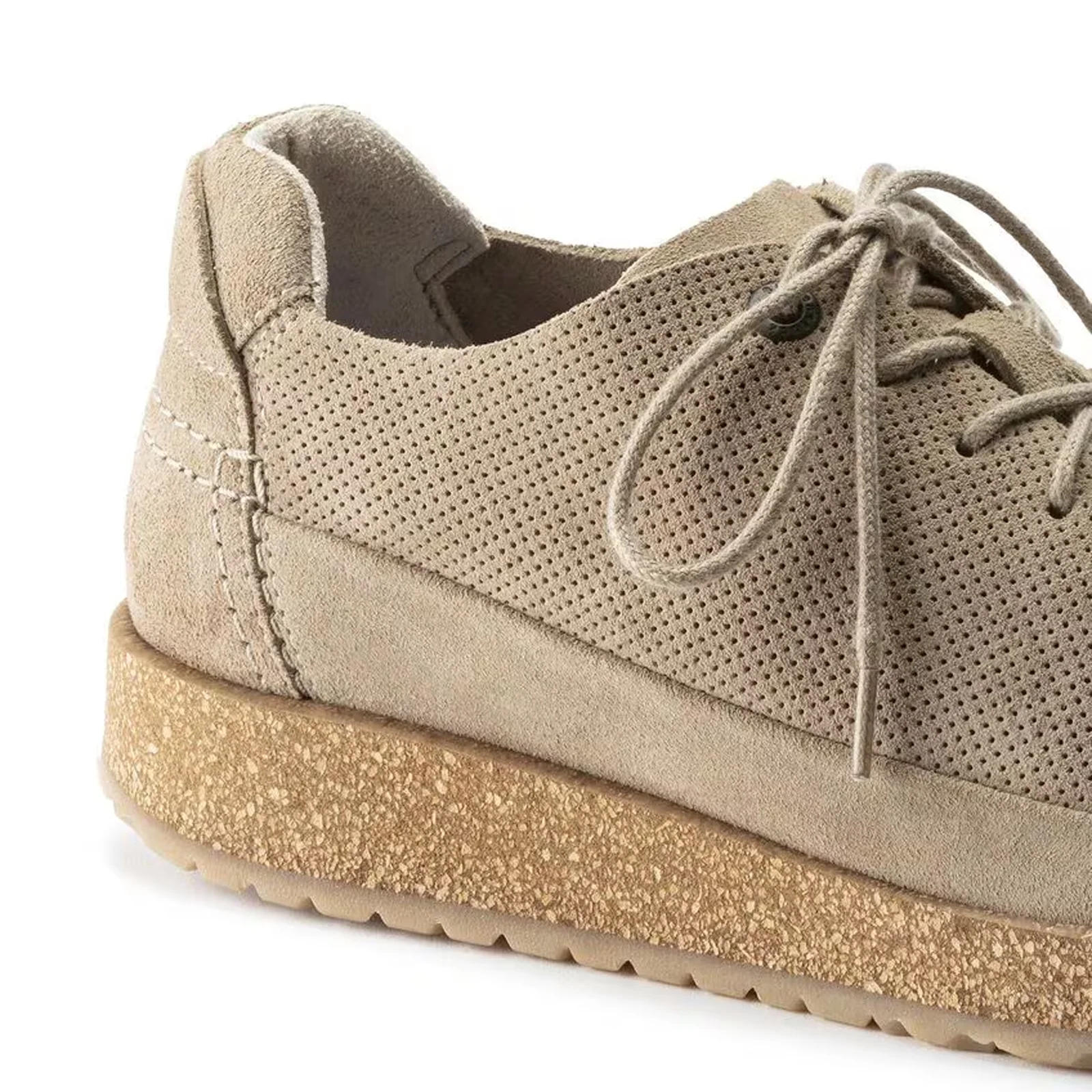 Birkenstock Honnef Low Lace Up (Unisex) - Light Sandcastle Perf Suede - Image 5