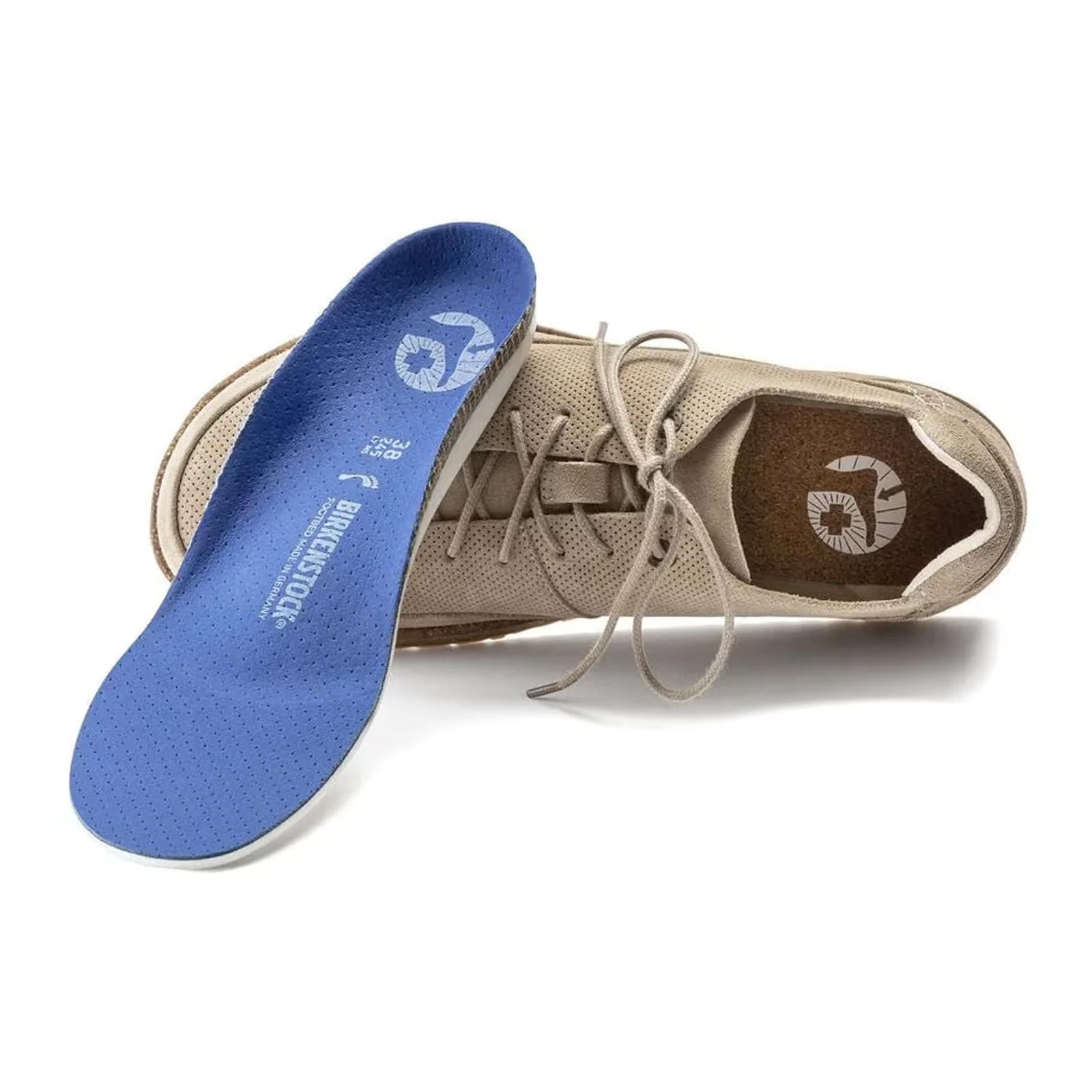 Birkenstock Honnef Low Lace Up (Unisex) - Light Sandcastle Perf Suede - Image 6