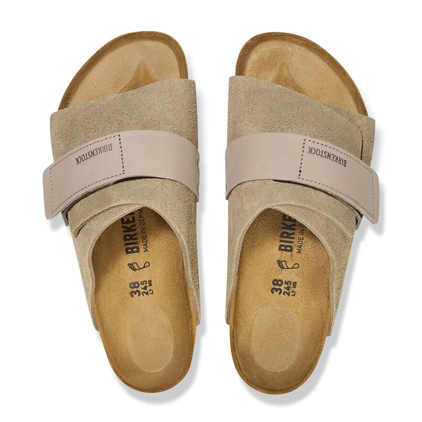 Birkenstock Kyoto Narrow Slide Sandal (Women) - Taupe Suede - Image 2